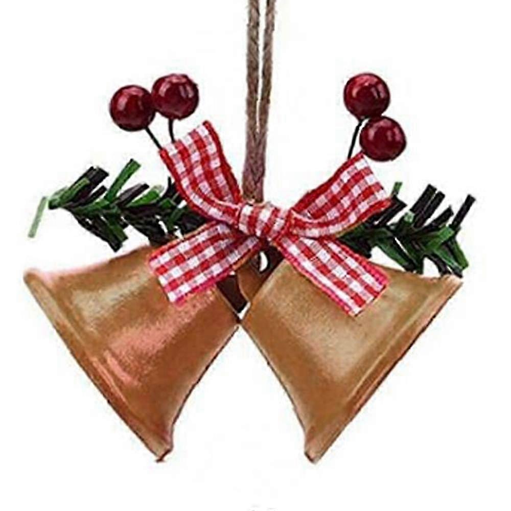 ホームガーデンのクリスマスツリーの装飾のためのDIYゴールドハンギングベル