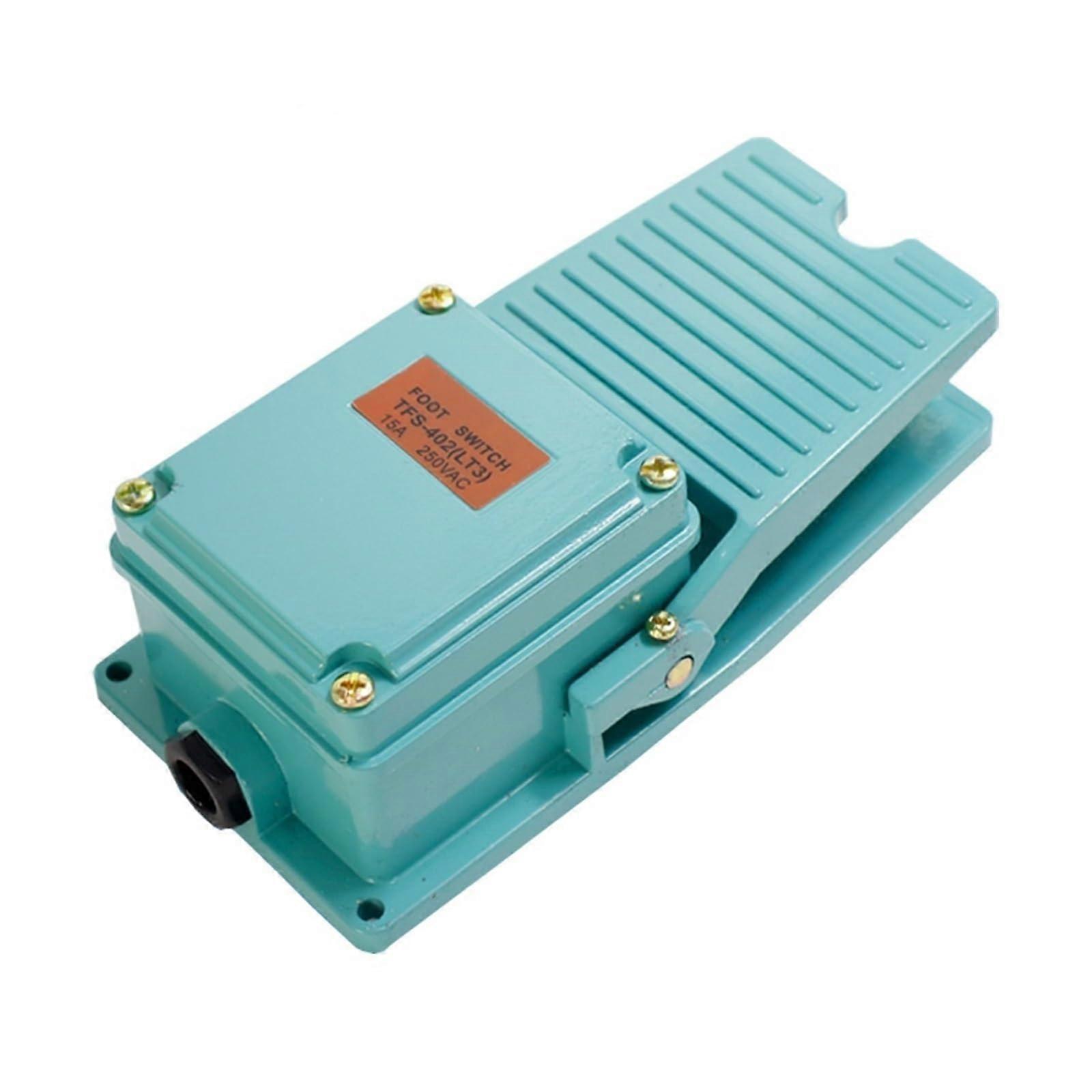 AC 250V 15A Momentary Pedal Switch TFS-402 with 1NO 1NC Configuration - Durable Foot Switch for Electronic Devices