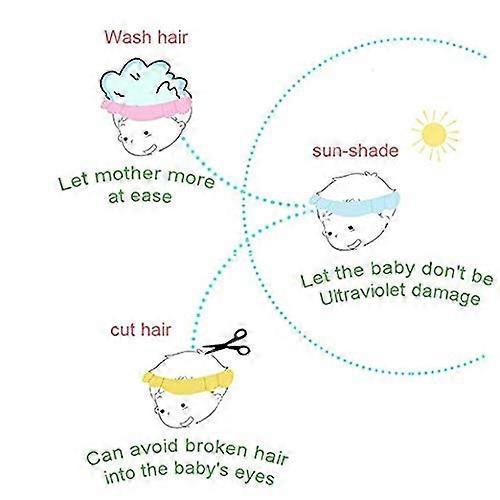 Pack of 3 Baby Shampoo Shower Bathing Protection Bath Soft Cap Soft Adjustable Visor Hat