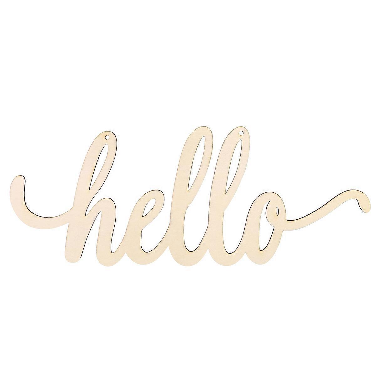 Hello Wood Sign, Inspiring for Indoor Walls, Rustic Appeal