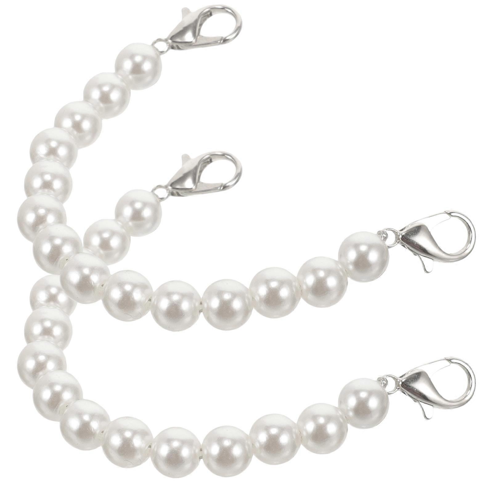 Adjustable Ankle Straps for Women – Decorative Heel Straps with Pearl Design, Stylish & Comfortable Fit for High Heels and Sandals