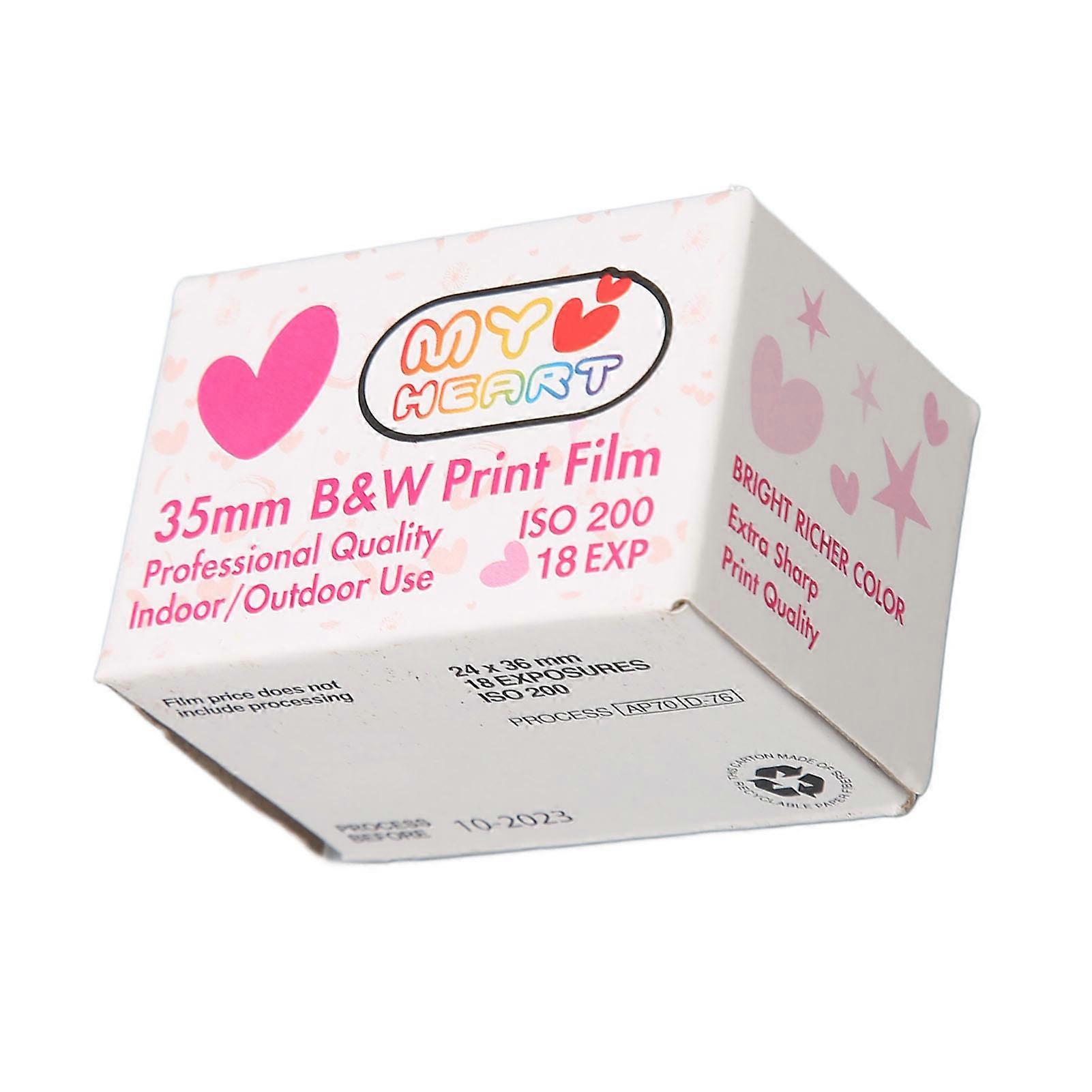 סרט הדפסה 35 מ"מ בשחור-לבן ISO 200 HD מצלמה סרט נגטיב בשחור-לבן ל-135 מצלמות 18 גיליונות 