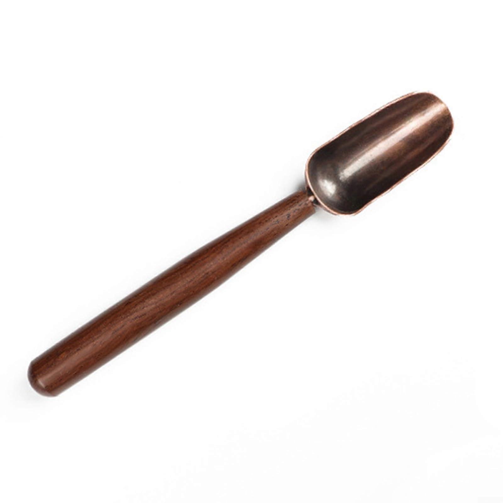 Wooden Tea Scoop with Long Handle for Tea Ceremony and Coffee, Lightweight Portable Utensil for Easy Serving