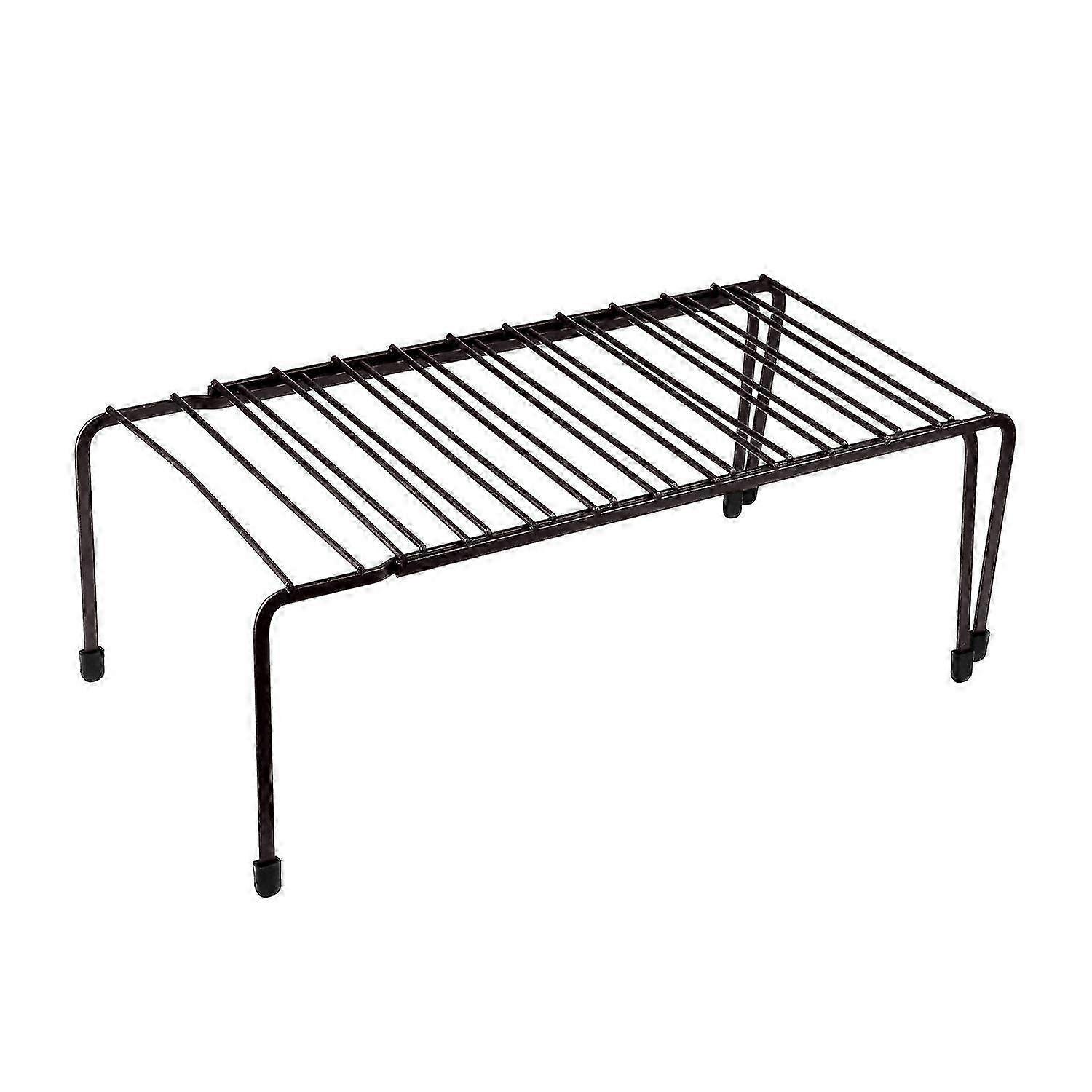 Expandable Kitchen Counter Metal Stackable Storage Shelf Organizer Rack for Bathroom and Kitchen Use