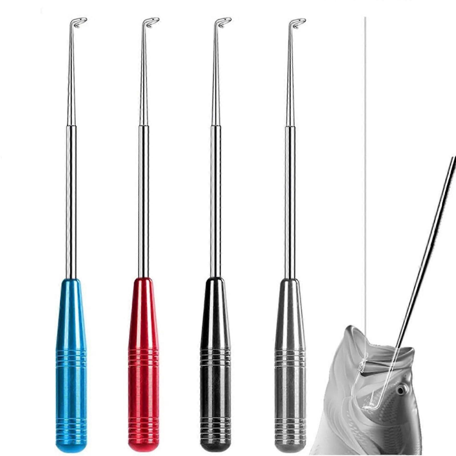 2024 Fishing Hook Quick Removal Device, Portable Stainless Steel Hook Remover for Small and Large Hooks, Red