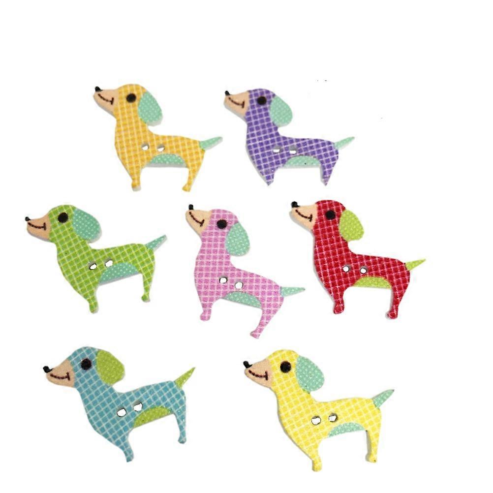 Buttons Craft For Girls Wooden Buttons Diy Knitting Scrapbook Making Assorted Color 30x25mm 50Pcs