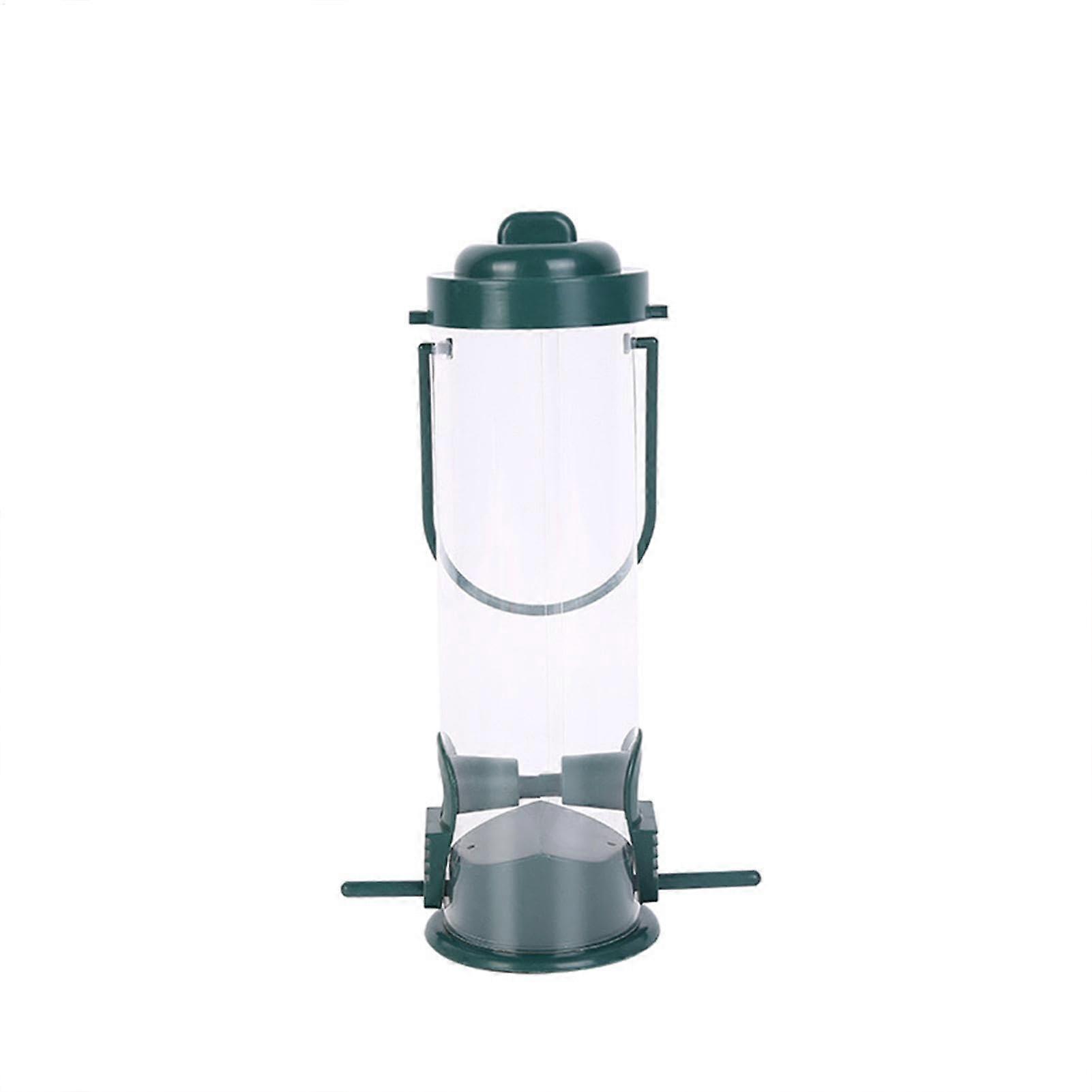 Feeder for wild birds, gra, feed silo, transparent tube hanging feeder, 23.5 cm