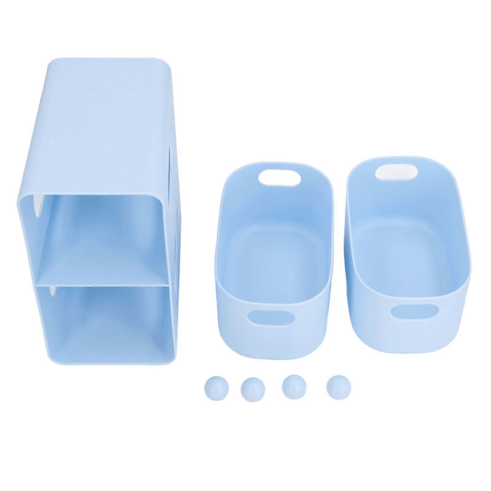 2025 Latest Model Double Layer Storage Box with Shelf Drawer Type Desktop Orga...