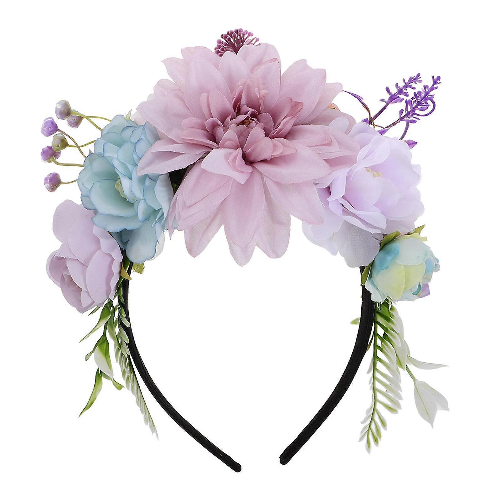 Elegant Double Sided Artificial Floral Headband for Weddings, Festivals, and Parties – Comfortable Non Slip Design for Brides and Guests