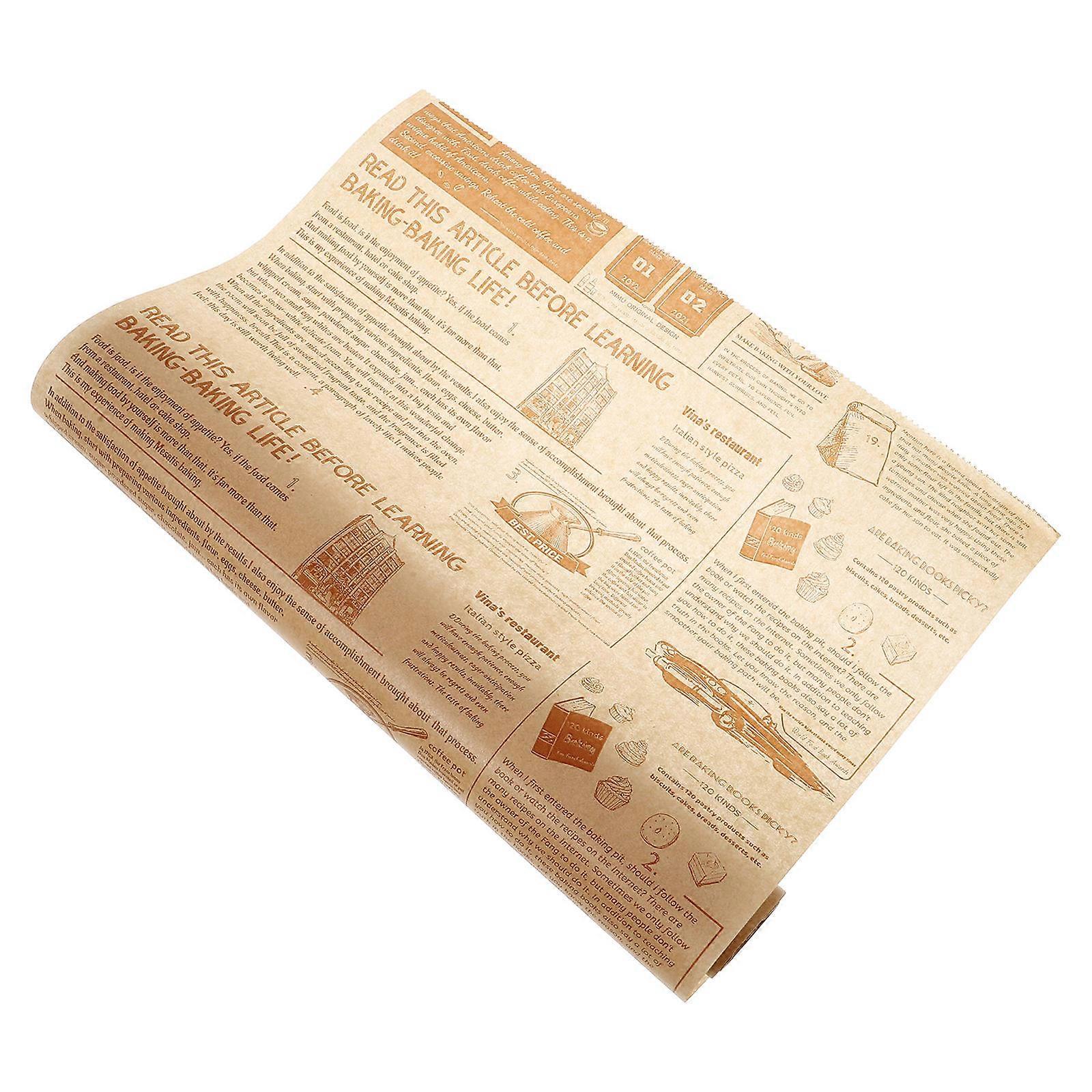 Greaseproof Paper Roll Baking Parchment Paper Cafe Wrapping Light Brown 800X30CM 1Pack