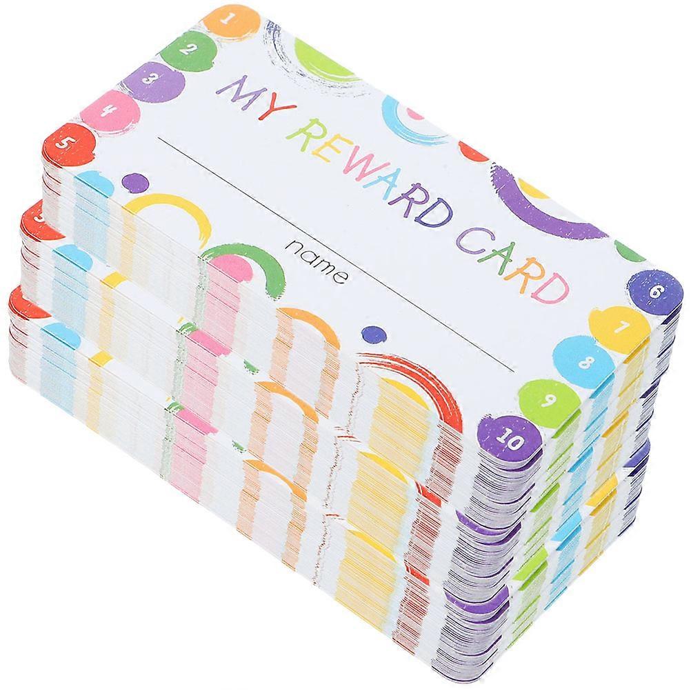 Reward Punch Cards Loyalty Cards for Classroom Management Assorted Color 3.54X1.97X0.04in Motivation 150 Sheets
