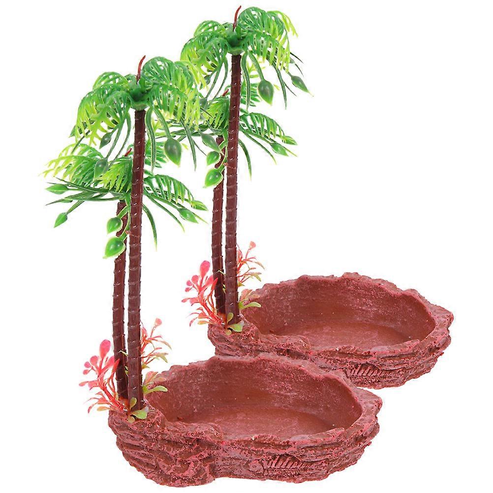 Here's a refined and professional product description for your **2pcs Natural Decorative Reptile Dish**:
### 2pcs Natural Decorative Reptile
