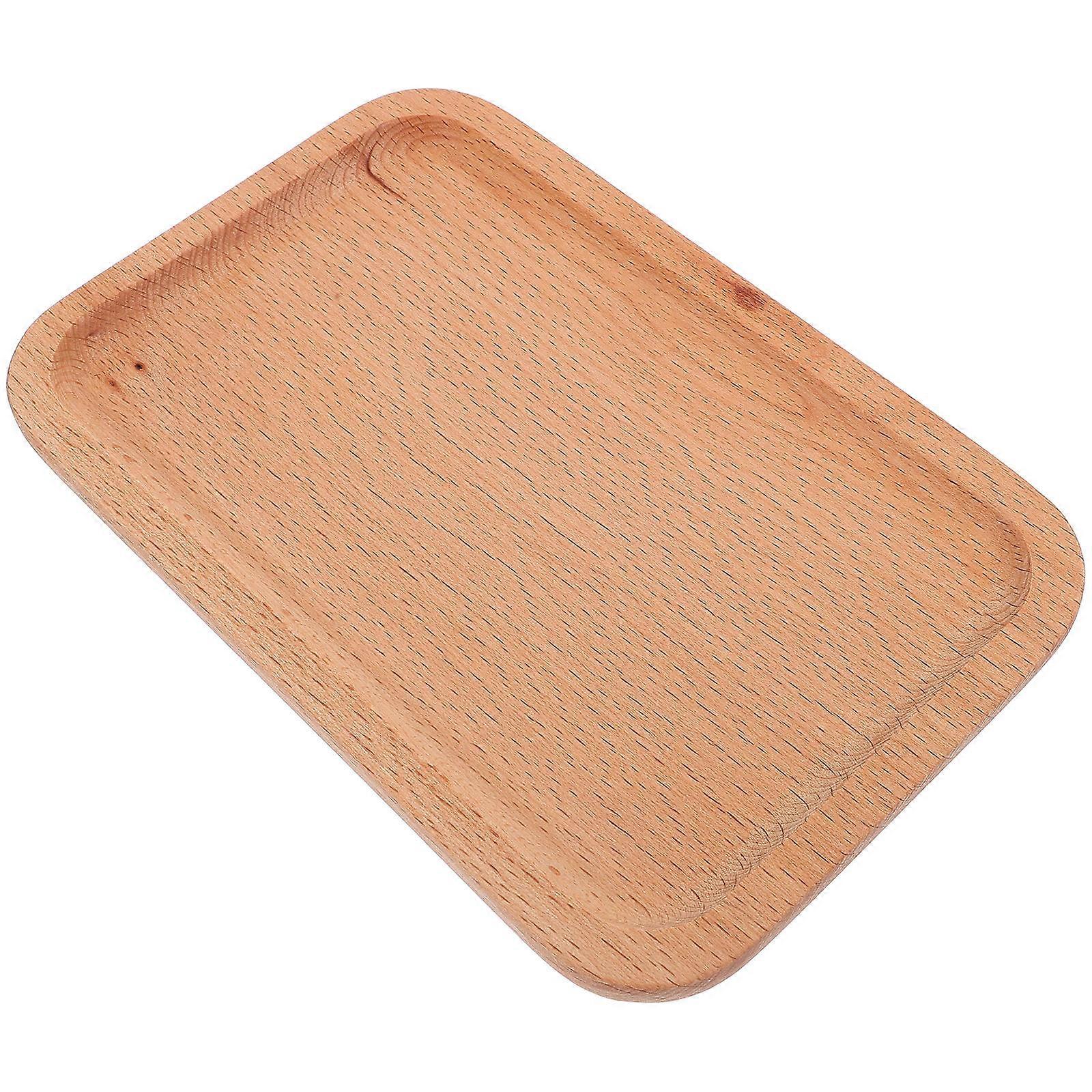 Beech Rectangular Serving Tray Versatile Food Platter for Sushi, Snacks, and More, Elegant Design for Parties, Easy to Clean, Sturdy