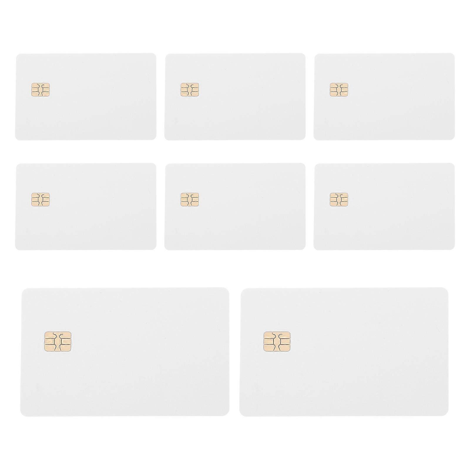 8PCS Blank PVC for ID Badges, Employee Identification and Access Control with Sharp White Design Prints