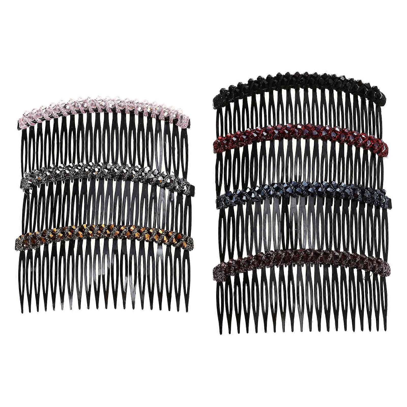 Here's a polished and engaging product description based on the title you provided:

 

**7pcs Rhinestone Teeth Hair Side Combs for Women – Sparkly