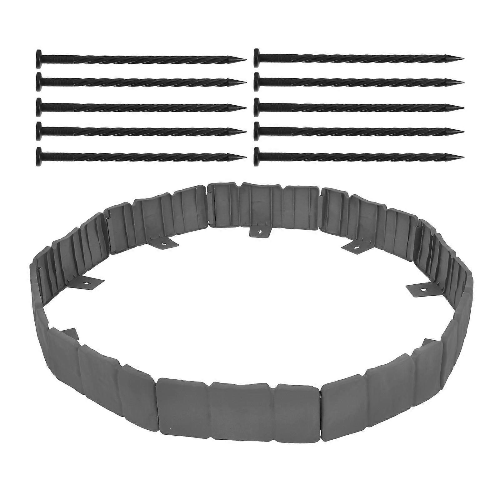 Lawn Border Edging Plastic Fencing Stone Look For Pathways 10Pcs