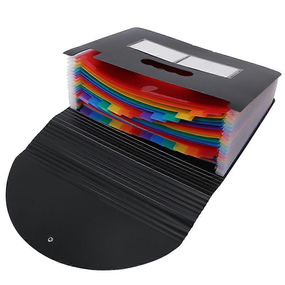 Document Organizer Folder Portable File Folder Assorted Color For School Use 33x24x1cm Dust Protection 1Set