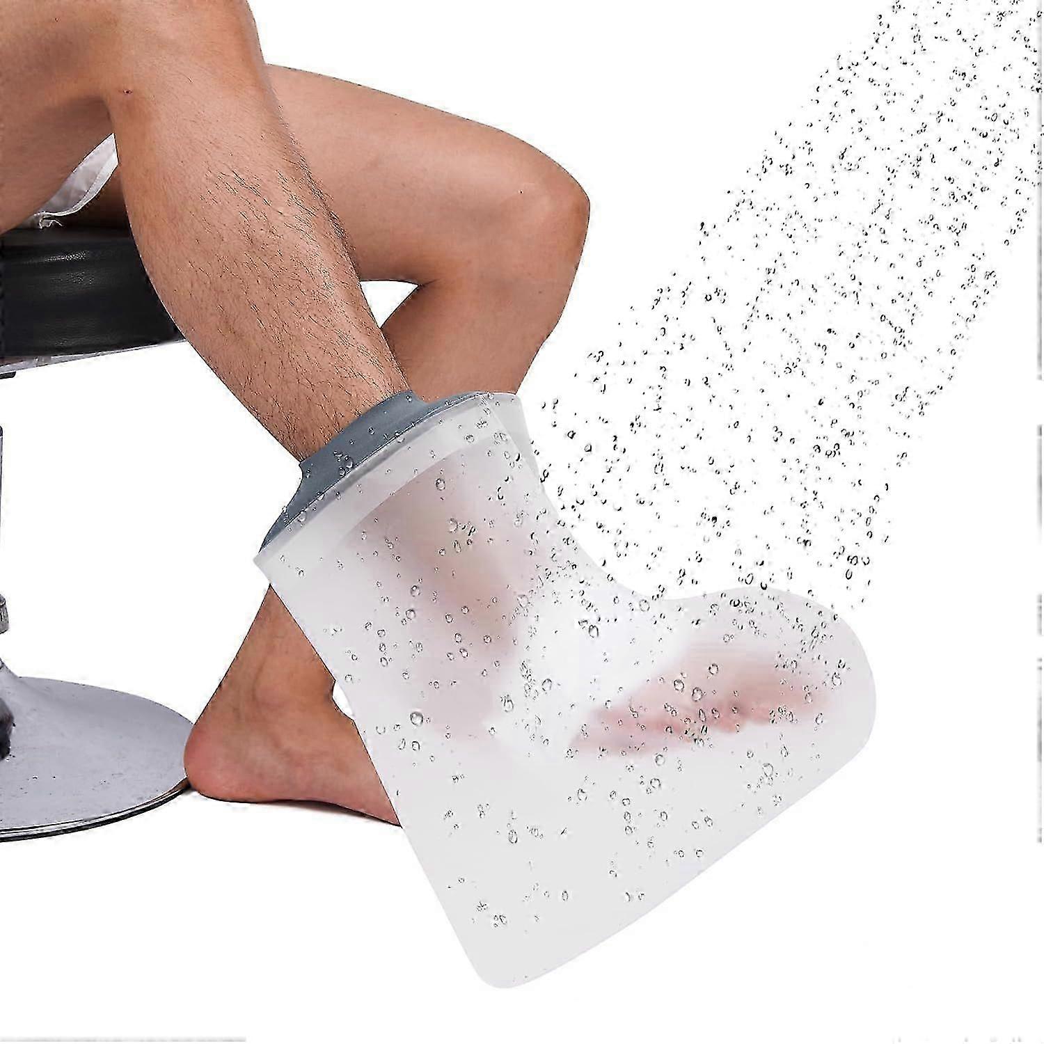 غطاء دش مصبوب مقاوم للماء لحماية جروح الكاحل حقيبة مانعة لتسرب الماء للبالغين