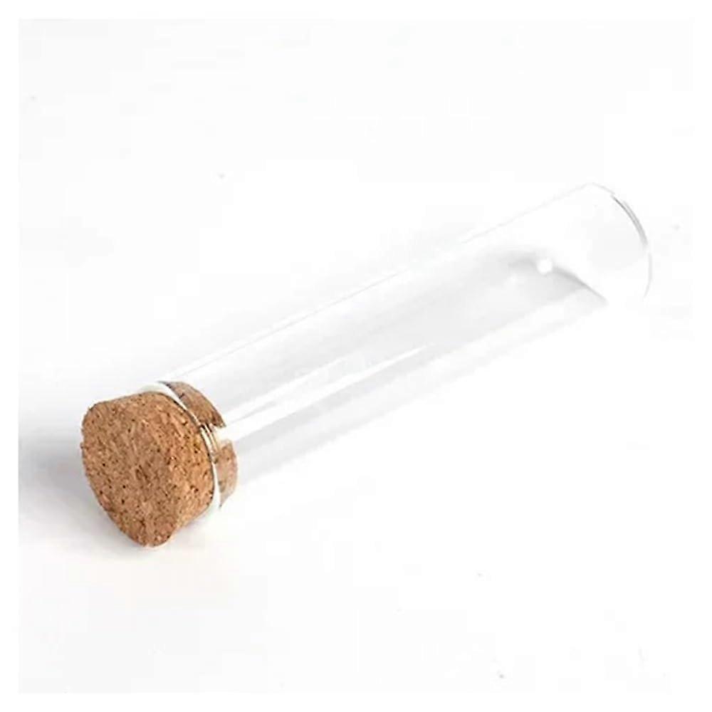 Clear Glass Test Tubes with Cork Flat Bottom 12-30mm Dia for Laboratory Use Set of 20 (20x150mm)