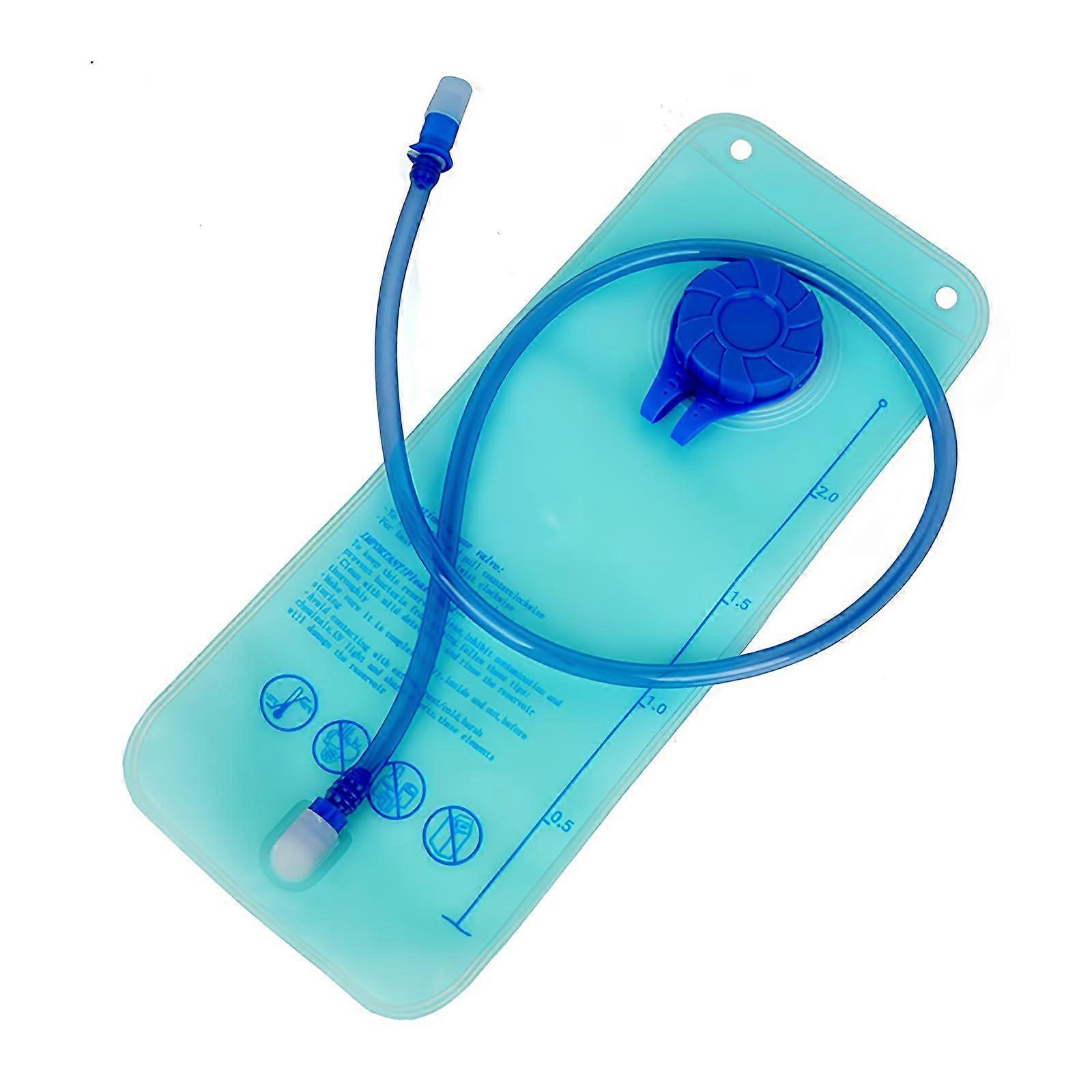 2L Hydration Bladder Leakproof BPA Bag with Hose for Outdoor (Blue)