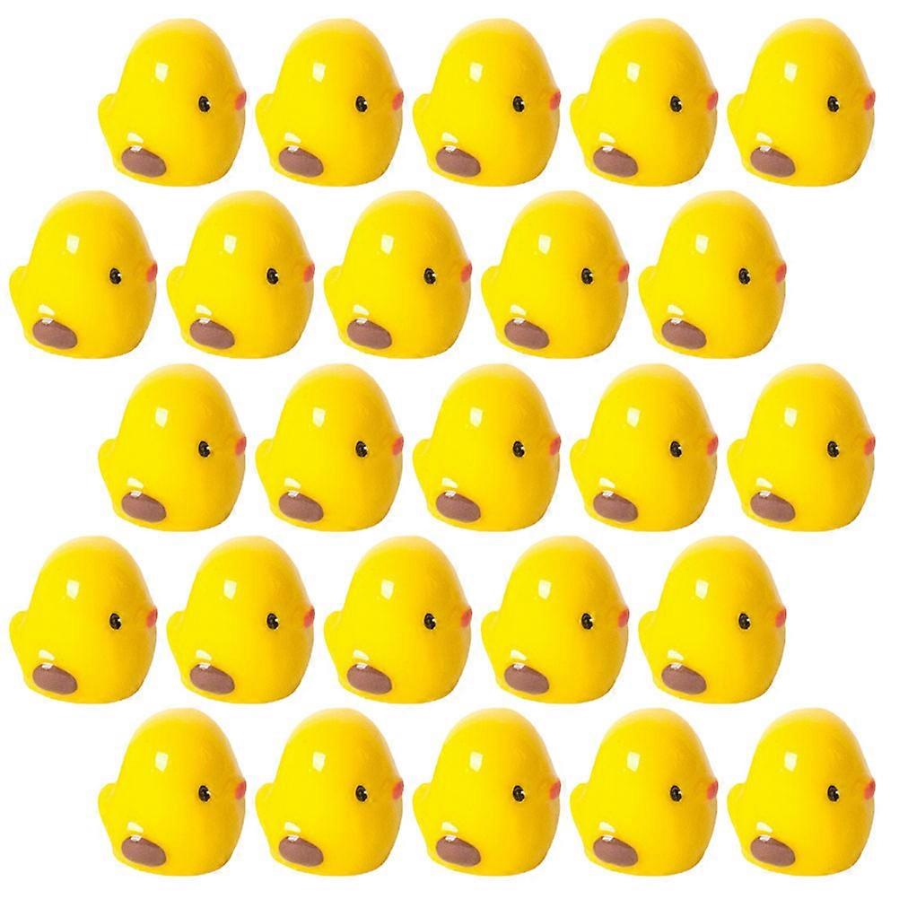 Resin Mini Animals Duck Decor Photography Miniature Design 1.10X1.10X0.80CM 50Pcs