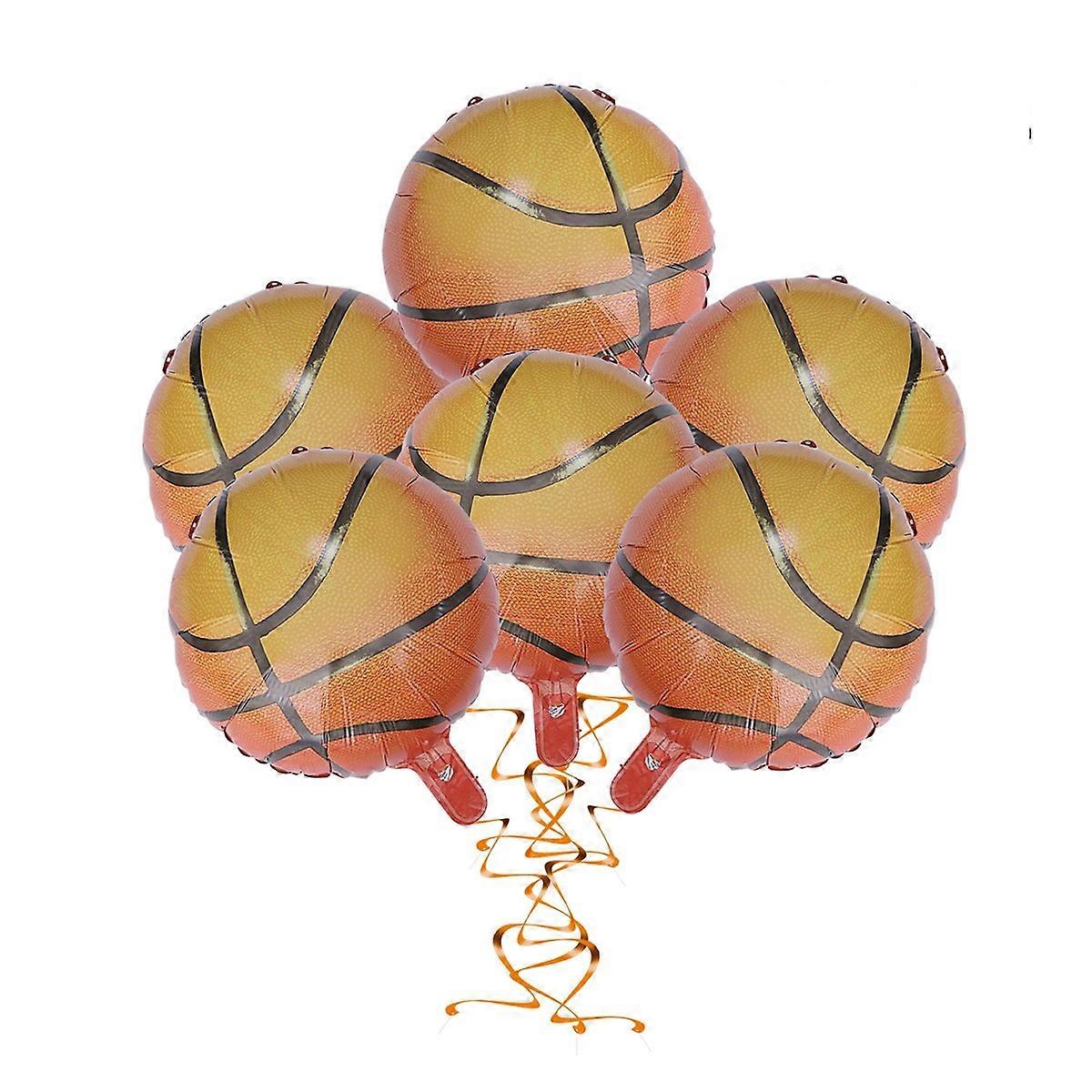 Sport Party Decorations Basketball Shape Aluminium Foil Balloons 12Pcs 18Inch