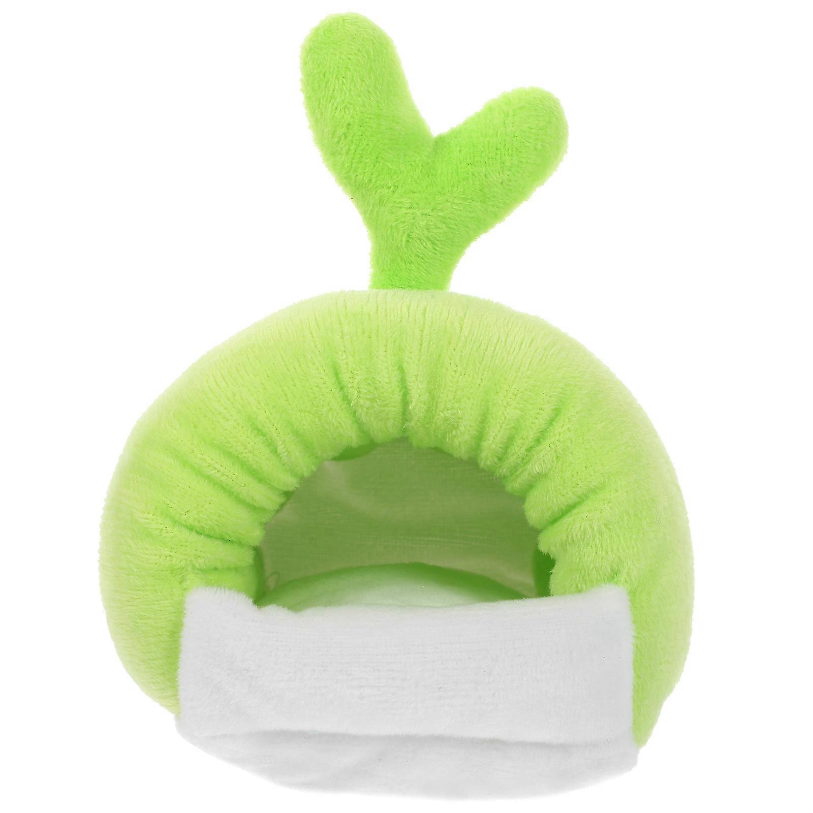 Sturdy Hamster Hideout Warm Bedding For Resting Small Animals Light Green 13.00X12.50X10.00CM Hiding Place 1Set