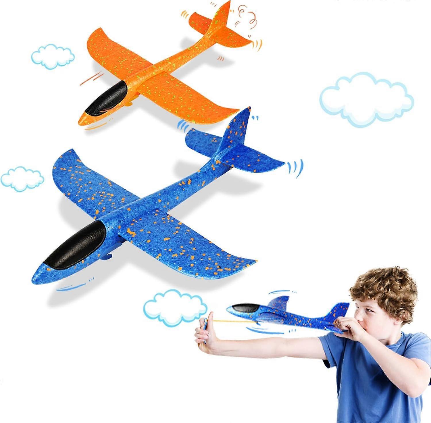 Large Foam Toy Plane, Glider Plane, Throwing Plane blue