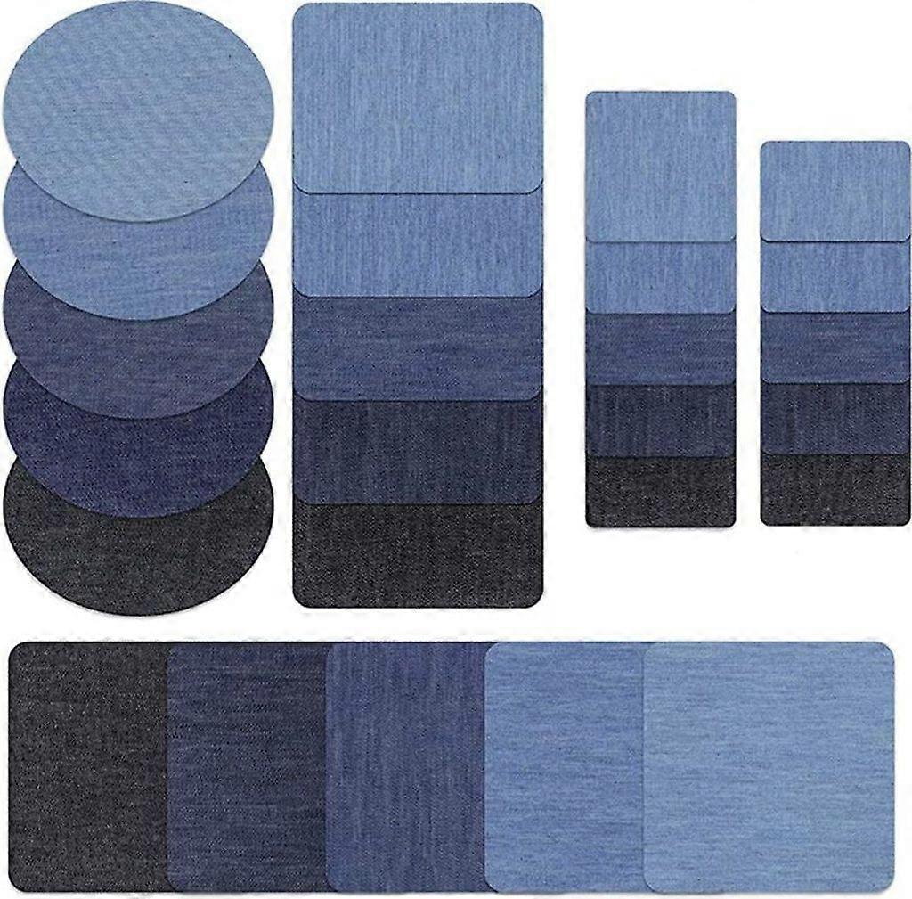 Jeans Repair Kit, 25-Piece, Iron-On Patches