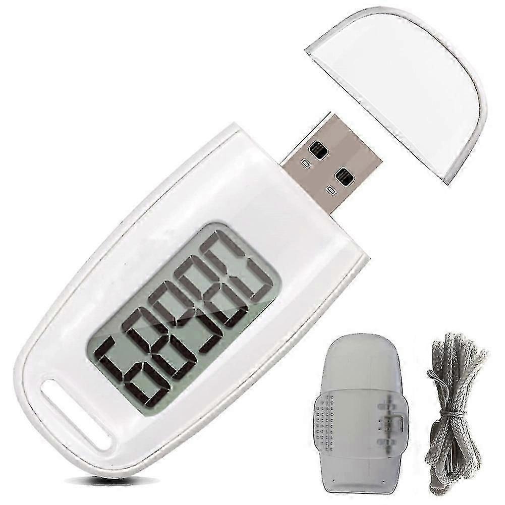 Rechargeable Battery Simple Step Counter Walking 3D Pedometer Accurate Fitness Tracker