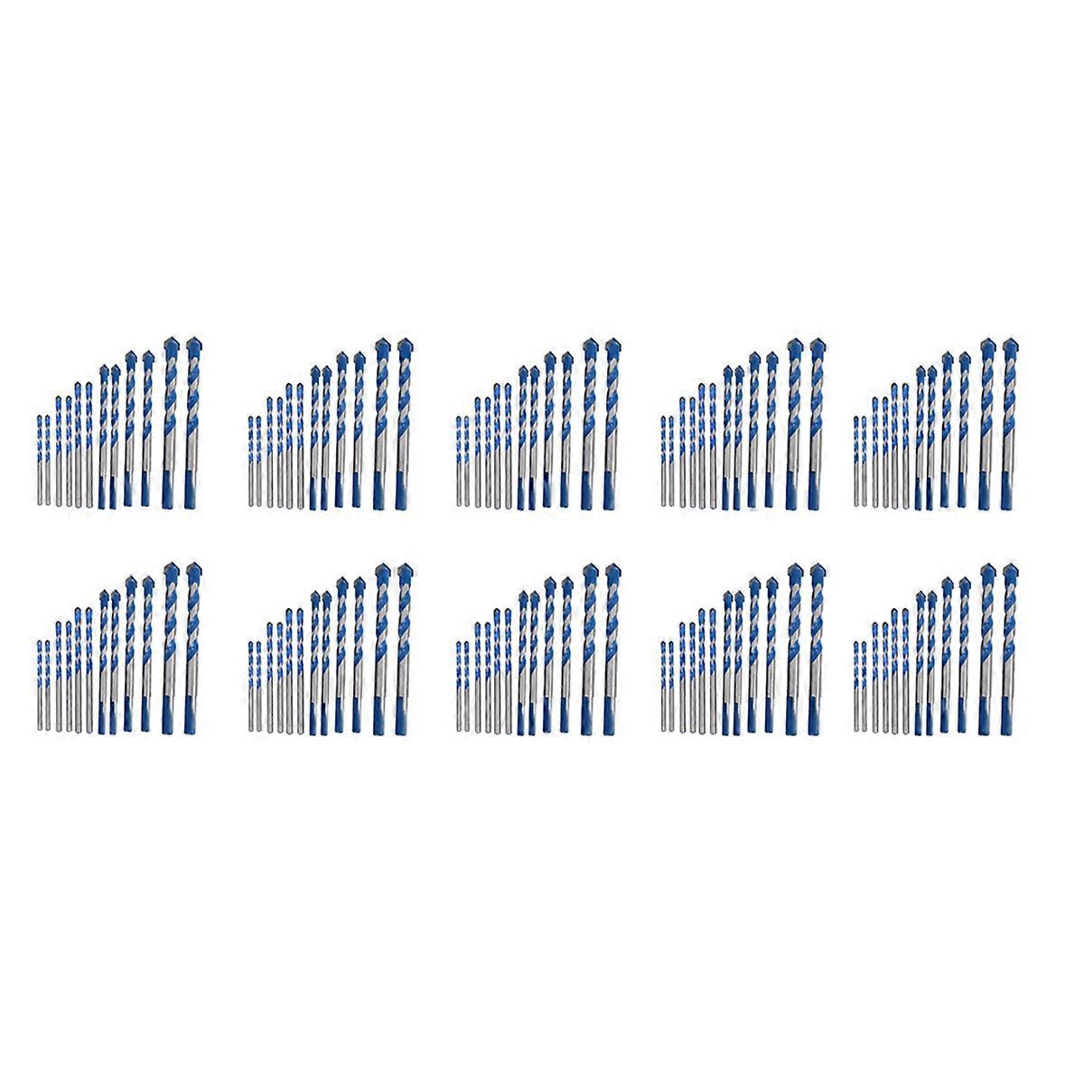 12 Pcs Masonry Drill Bits Set 3mm to 12mm Carbide Twist Tips