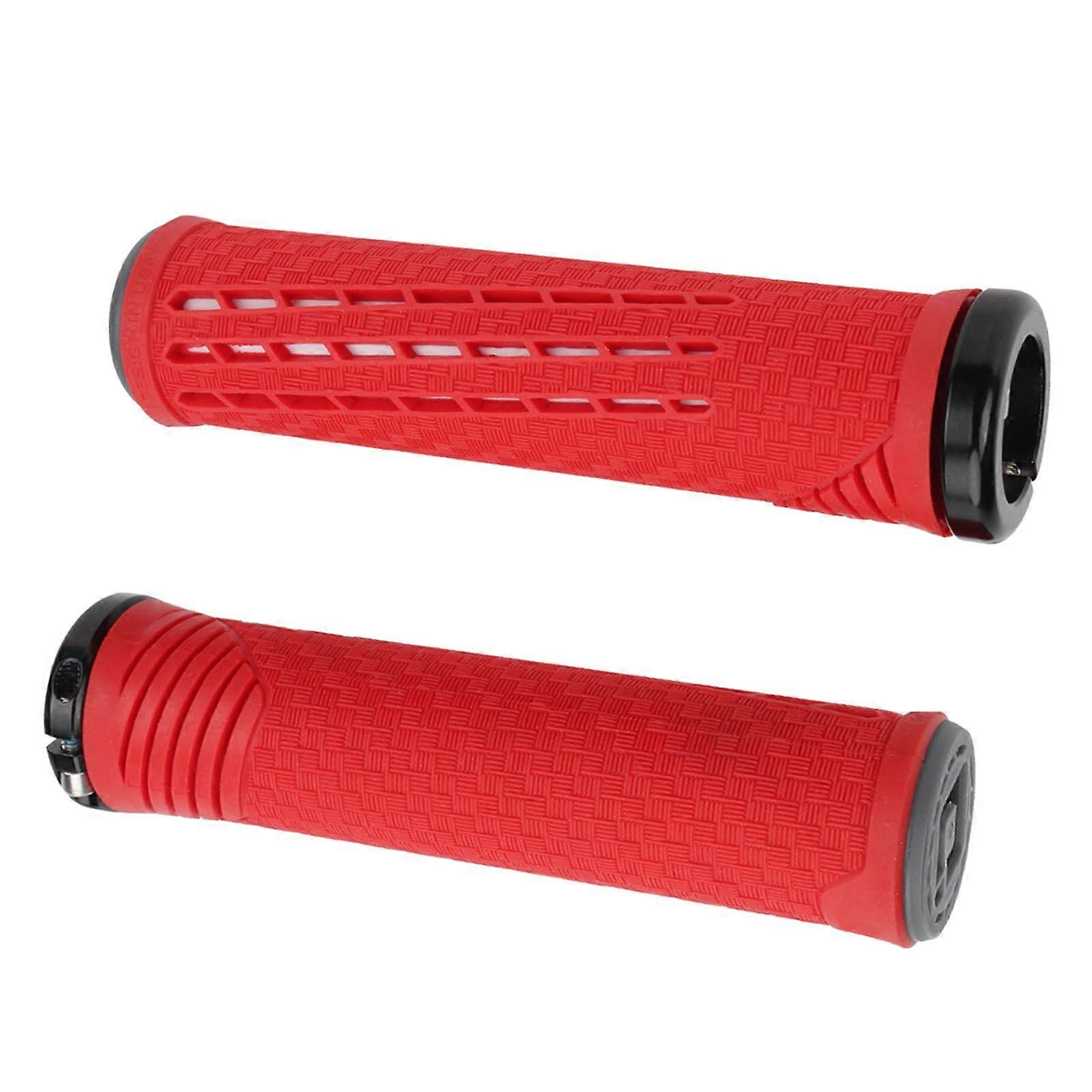 2 x Bicycle Handlebar Grips, Soft Silicone, Anti-Slip, Comfortable for Mountain and Road Bikes, Black Color