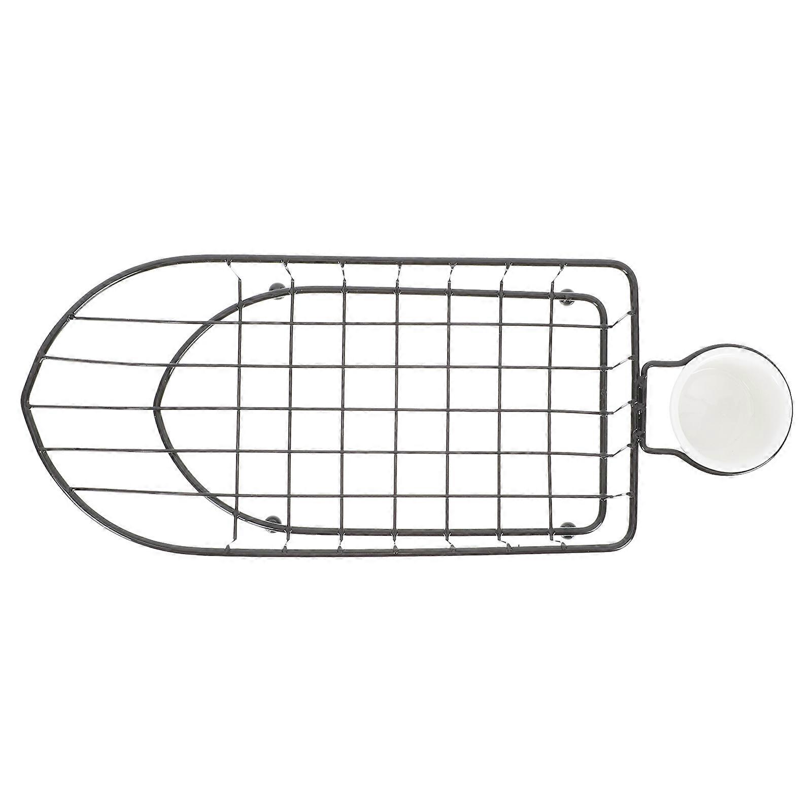 Mini Fry Baskets Iron Food Holder With Sauce Dish Design For Restaurant 5.00x5.00x2.70cm 1Set