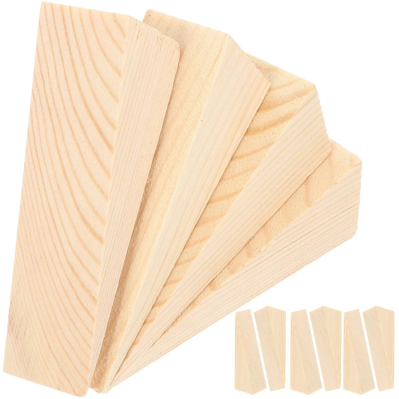 Solid Door Stopper Wedge Doorstop Practical Home Safety Beige 10Set Prevent Collision