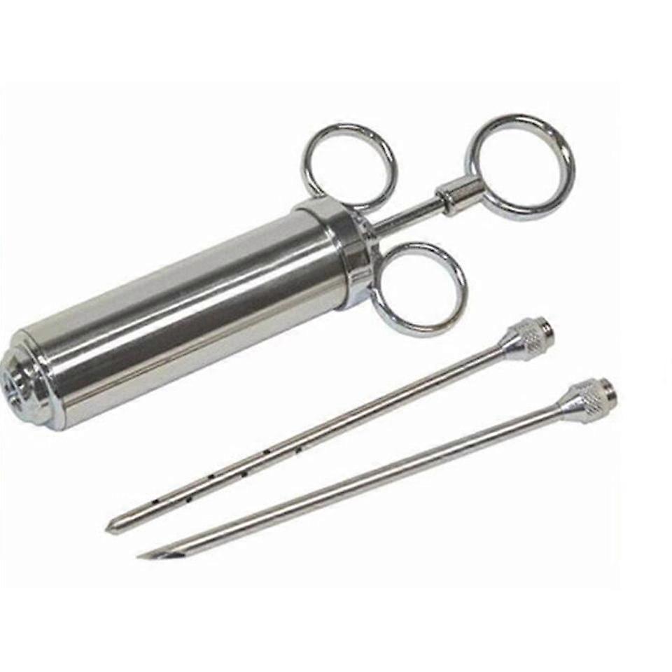 Stainless Steel Turkey Marinade Injector – 2oz Flavor Injector with 2 Needles for Kitchen