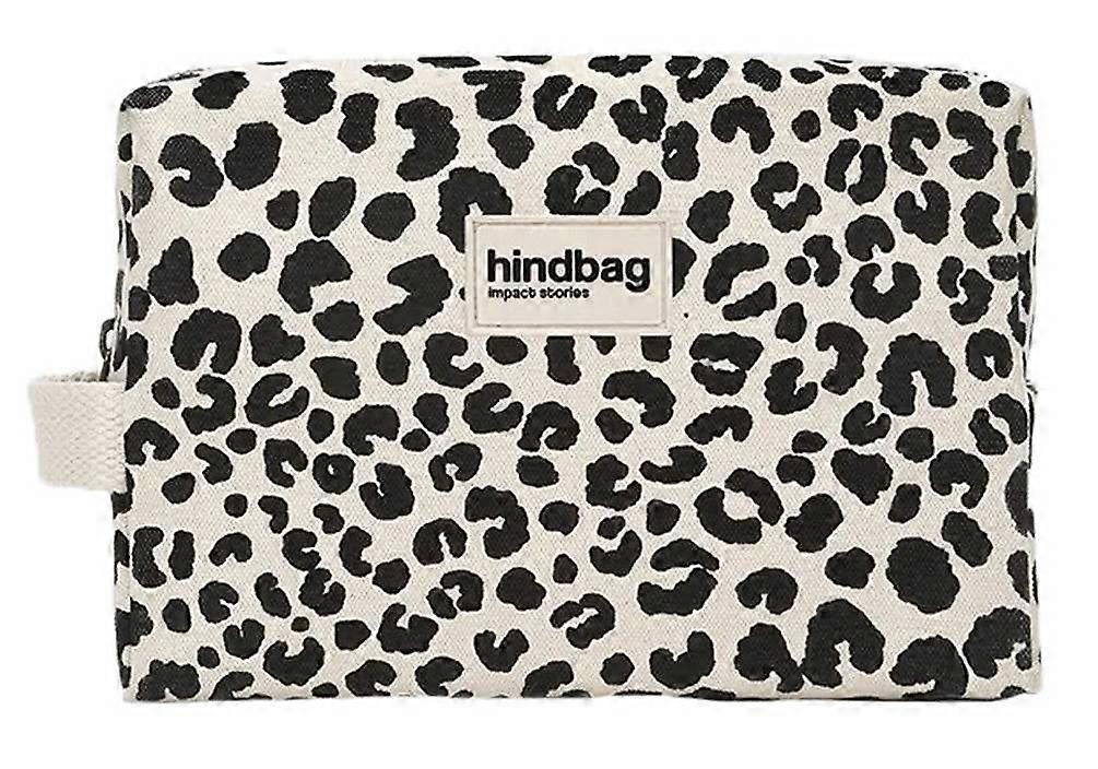 Hindbag Leon Toiletry Bag - Leopard Off White