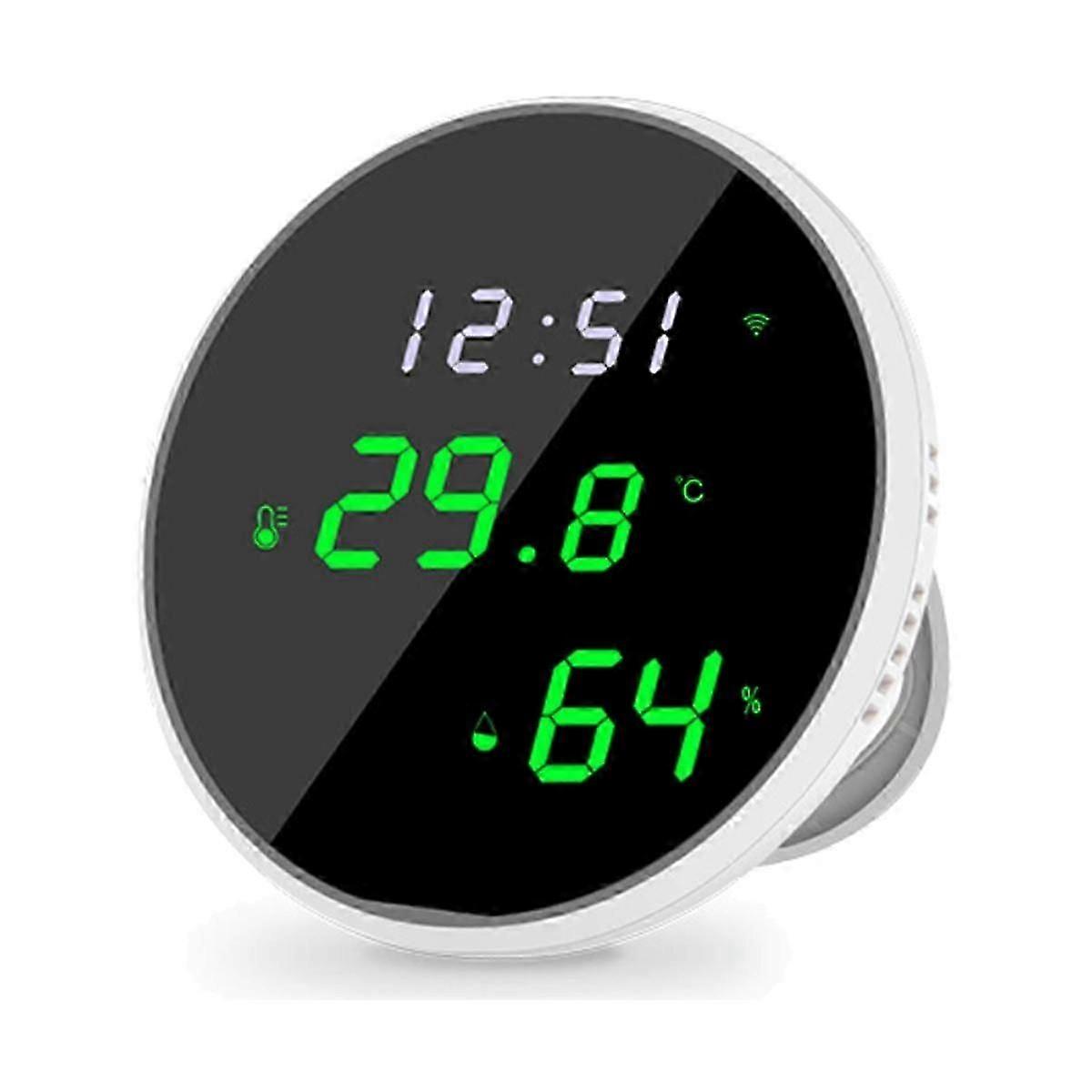 WiFi Room Thermometer Indoor Hygrometer: Smart Temperature Humidity Monitor with LED Backlit Displa