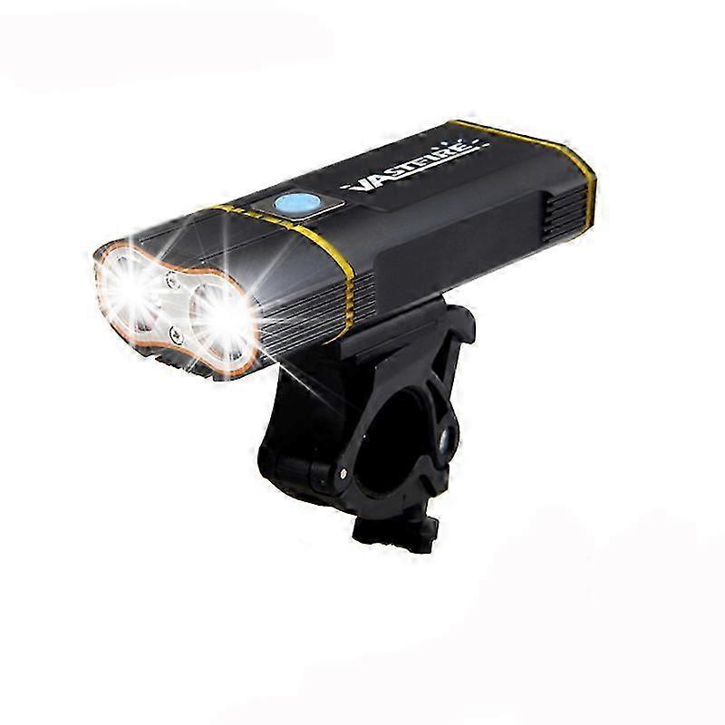 USB Rechargeable Handlebar Bike Light 2LED/6LED Front Bicycle Headlight with Built-in Battery +Mount +Safety Warning Taillight for Bikes