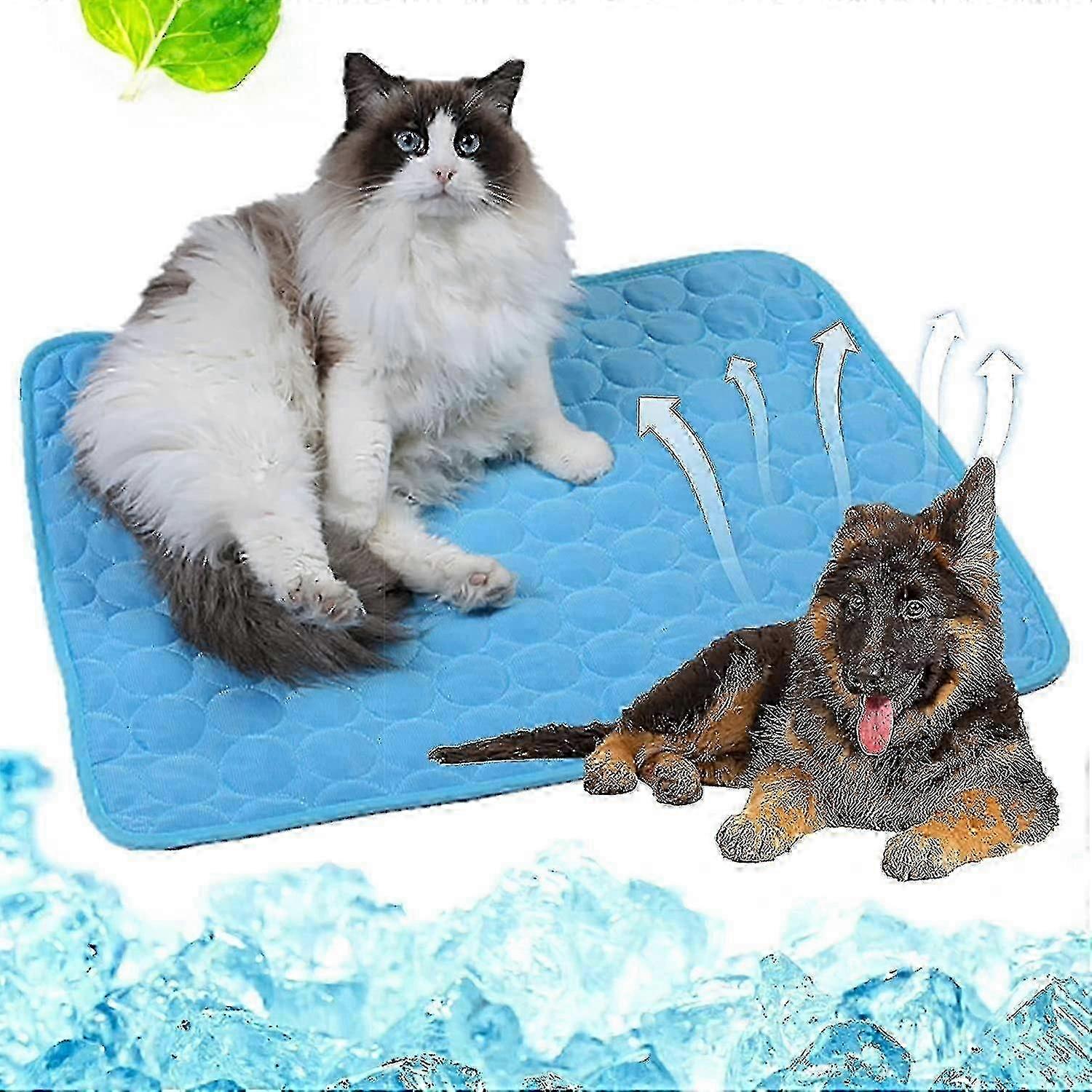 Dog Cooling Mat Washable Ice Silk Cool Blanket for Kennel Sofa Bed