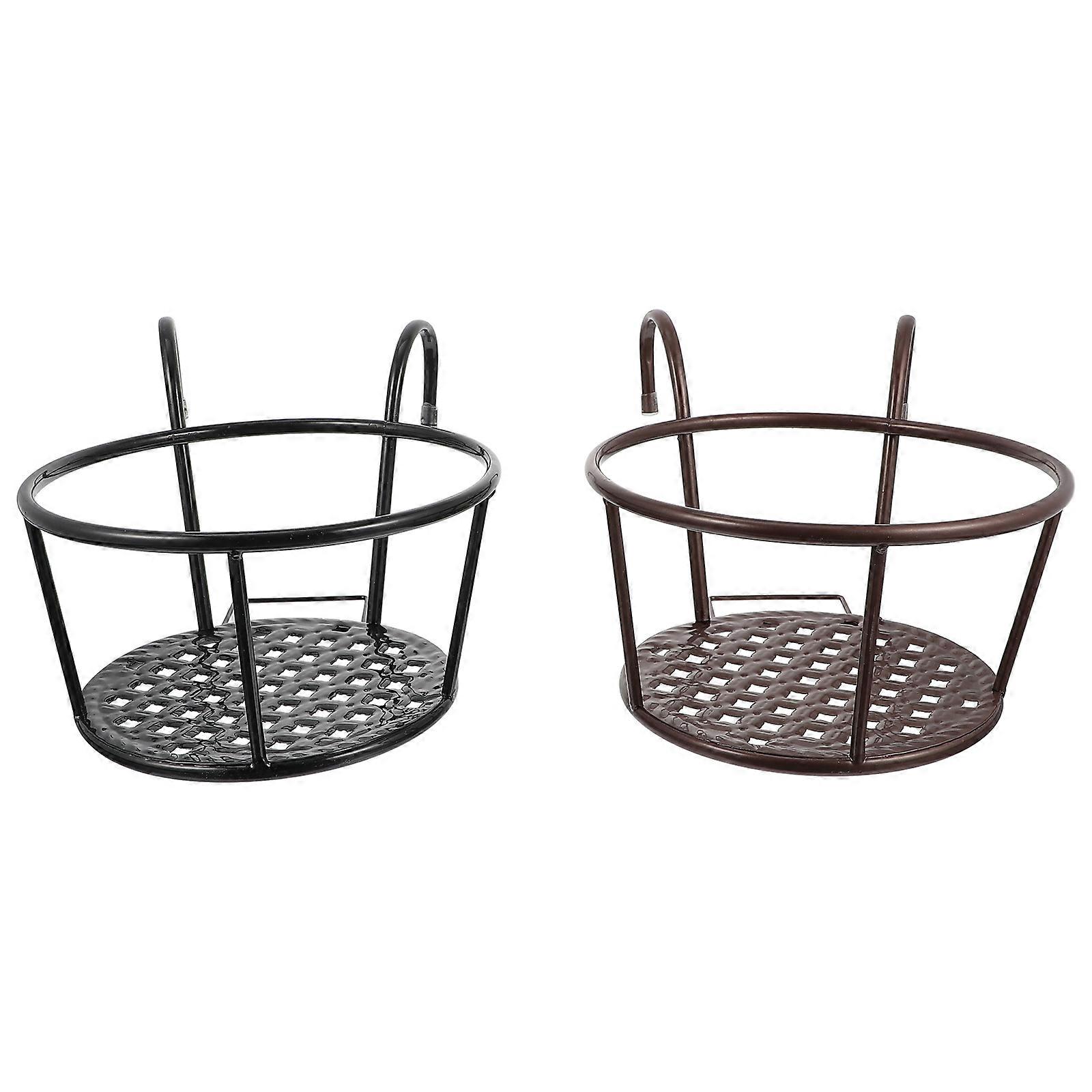 Assorted Color Iron Flower Pot Stand for Storage Use with Fashionable Design 2PCS
