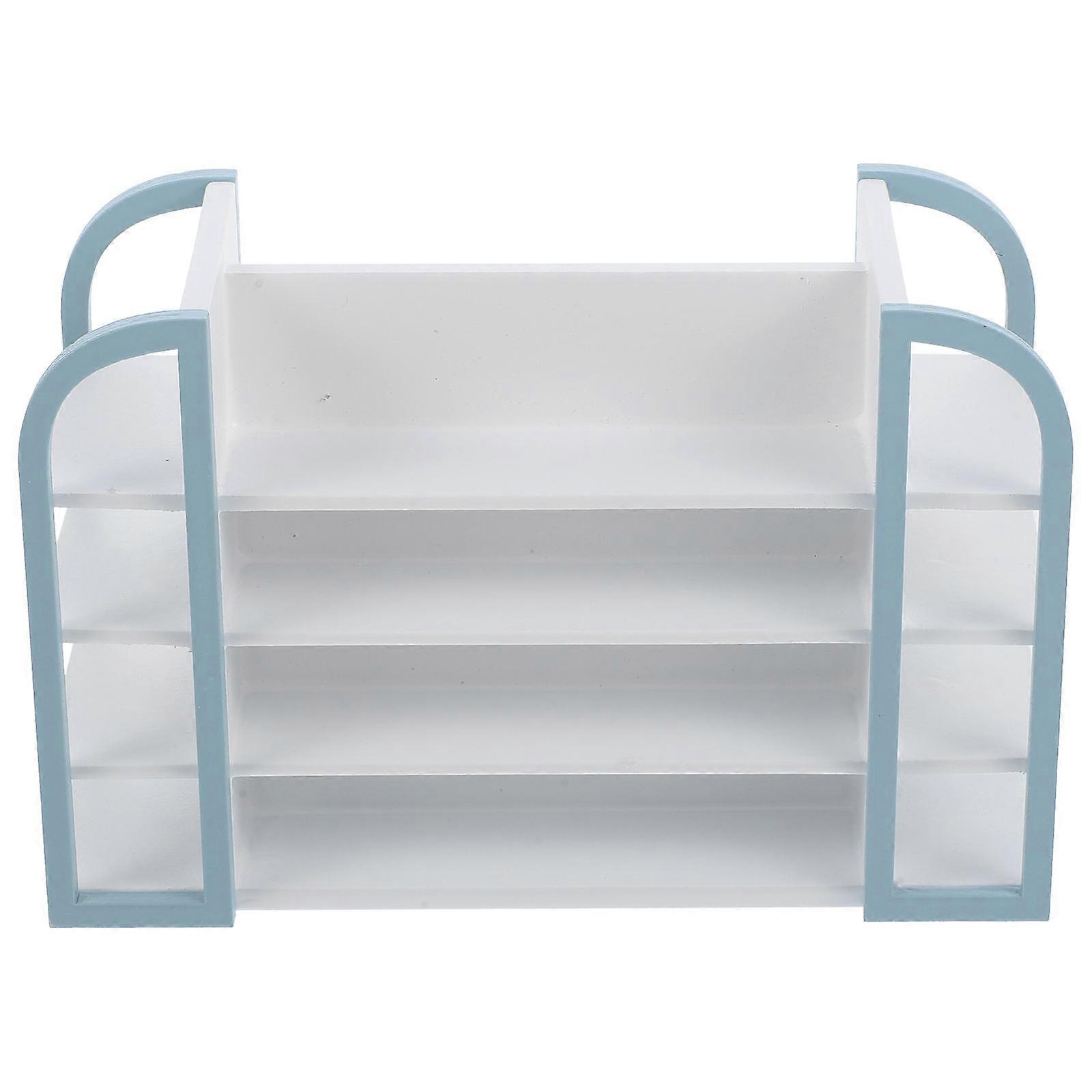 Miniature Supermarket Shelf Mini Supermarket Shelf Doll House Furniture Display 19x12.3x7.5CM Cashier Counter 1Set