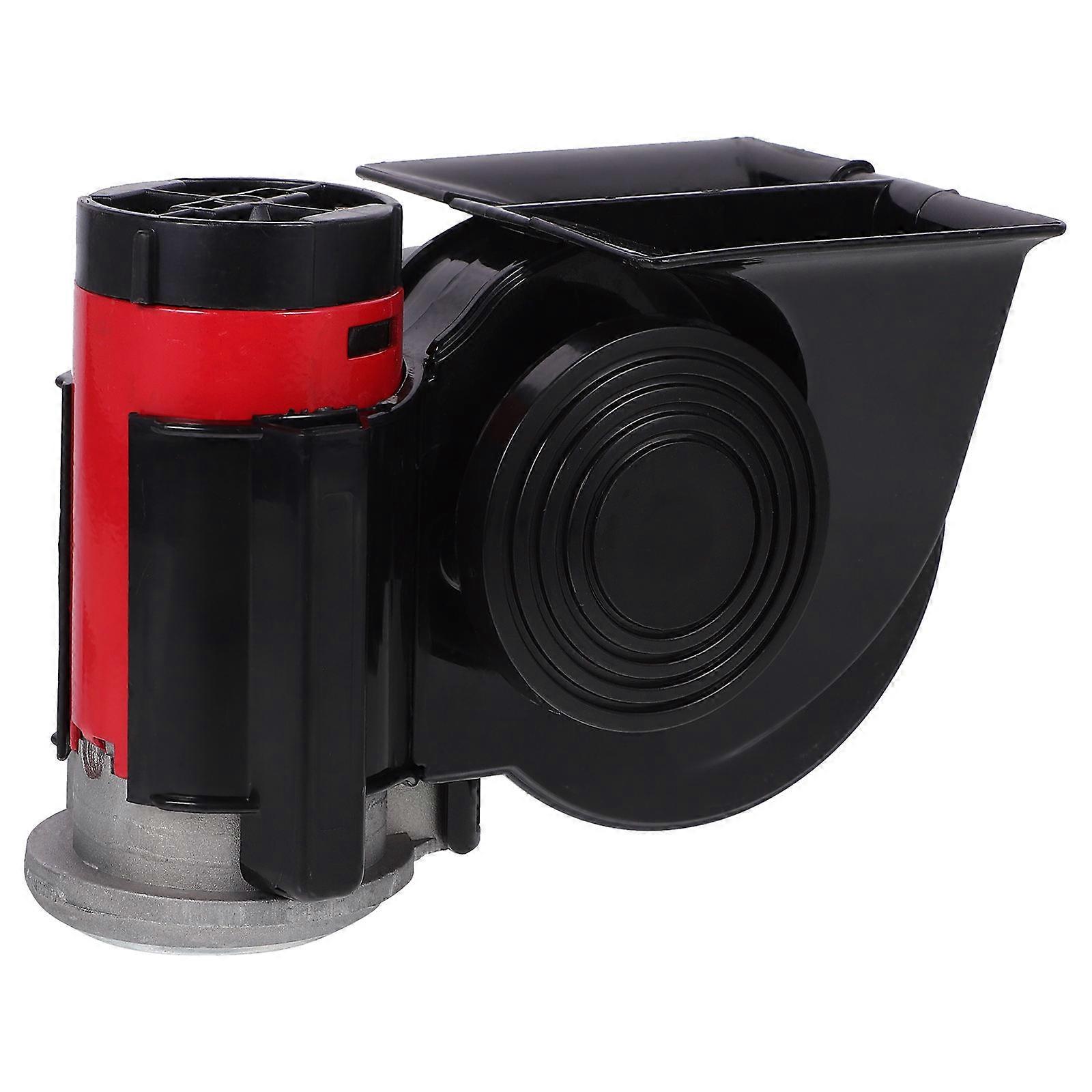 Loud Truck Horn Clear Sound Noisy Environments Plastic Black 9.00X9.00X5.00CM 8Ω Impedance 1Pack