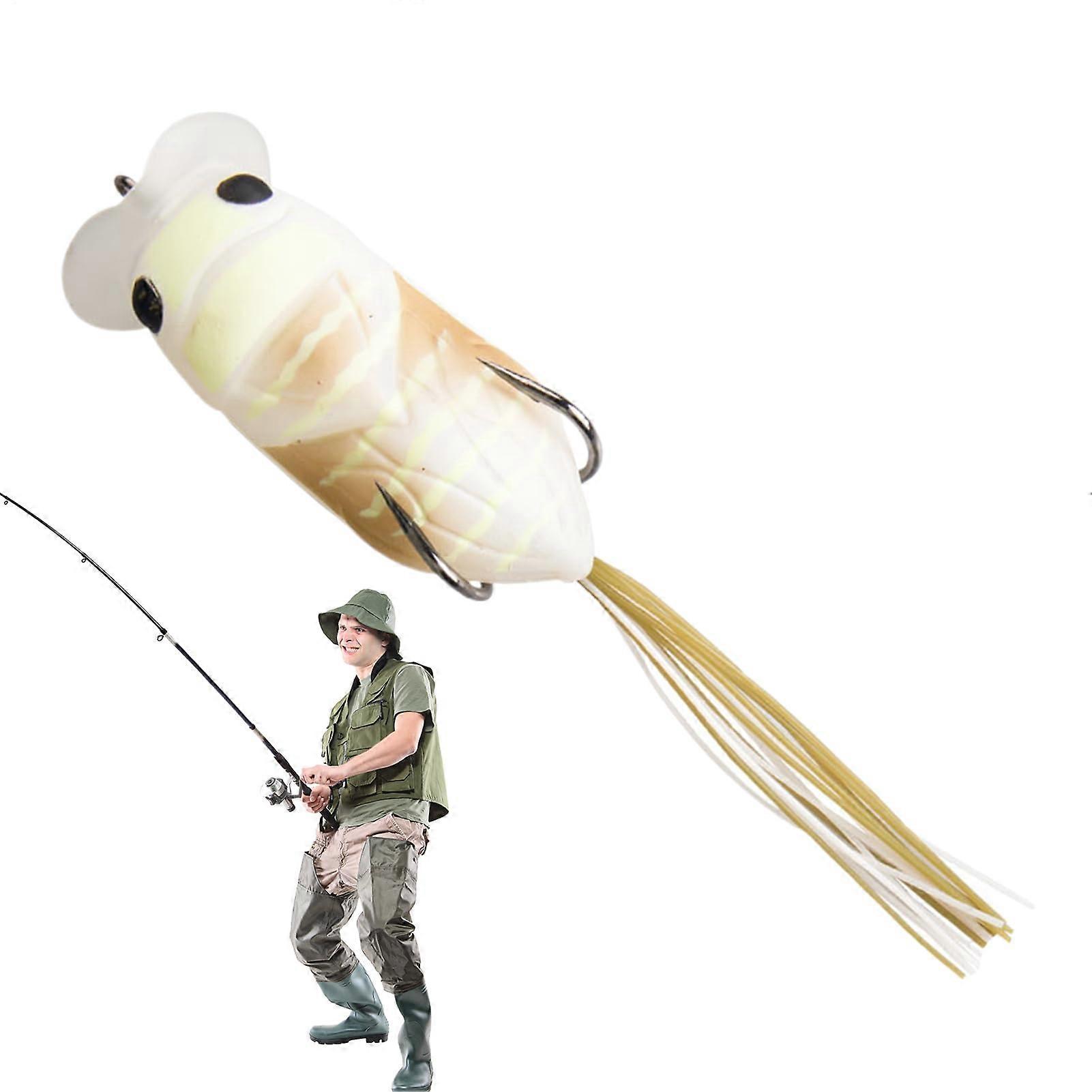 Black 65mm Double-Hook Trout Lure For River Fishing Soft-Tail Simulation Bait Style C