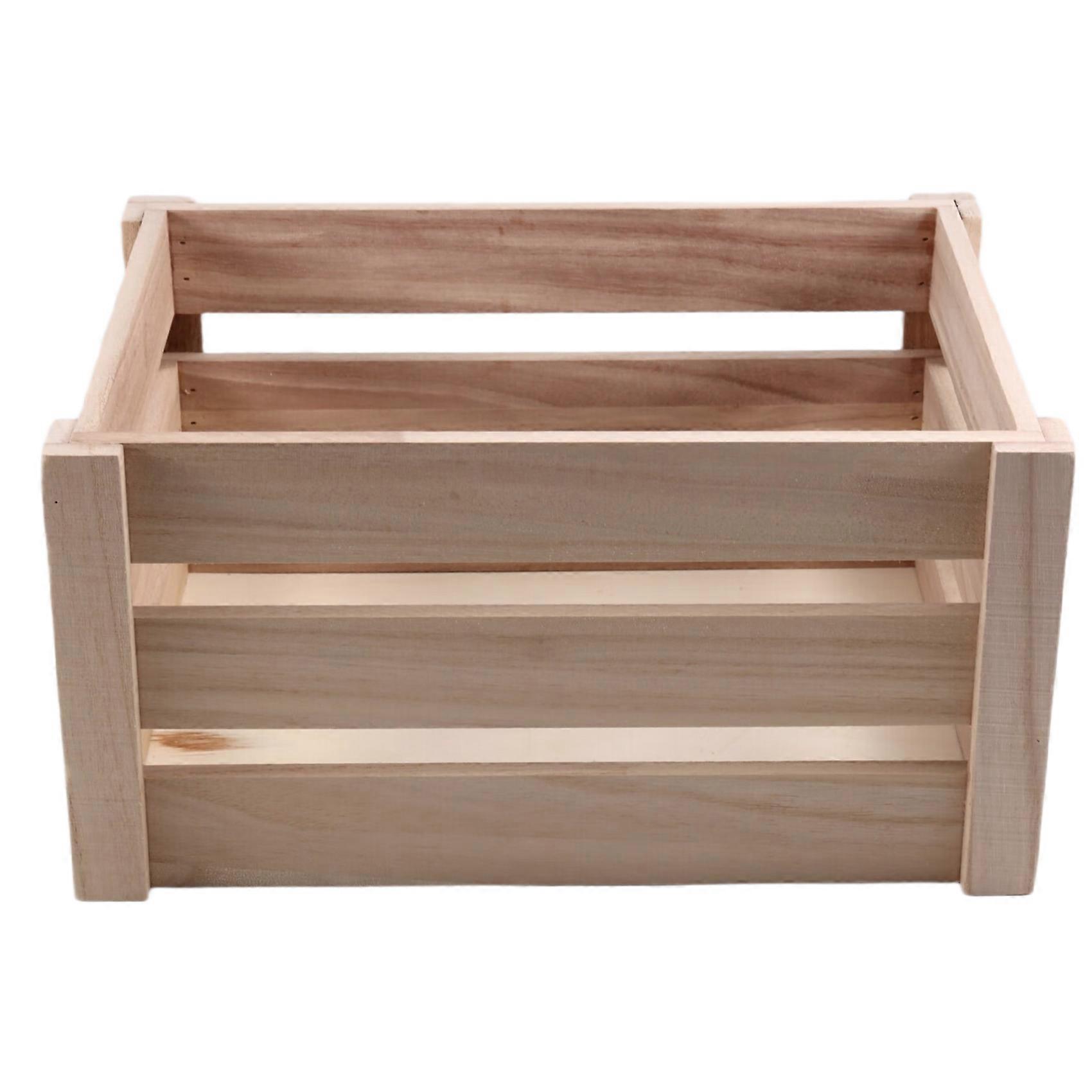 Storage Crate Decorative Wood Crates Wooden Storage Container,Wooden Boxes for Home, Wood Crates for Storage