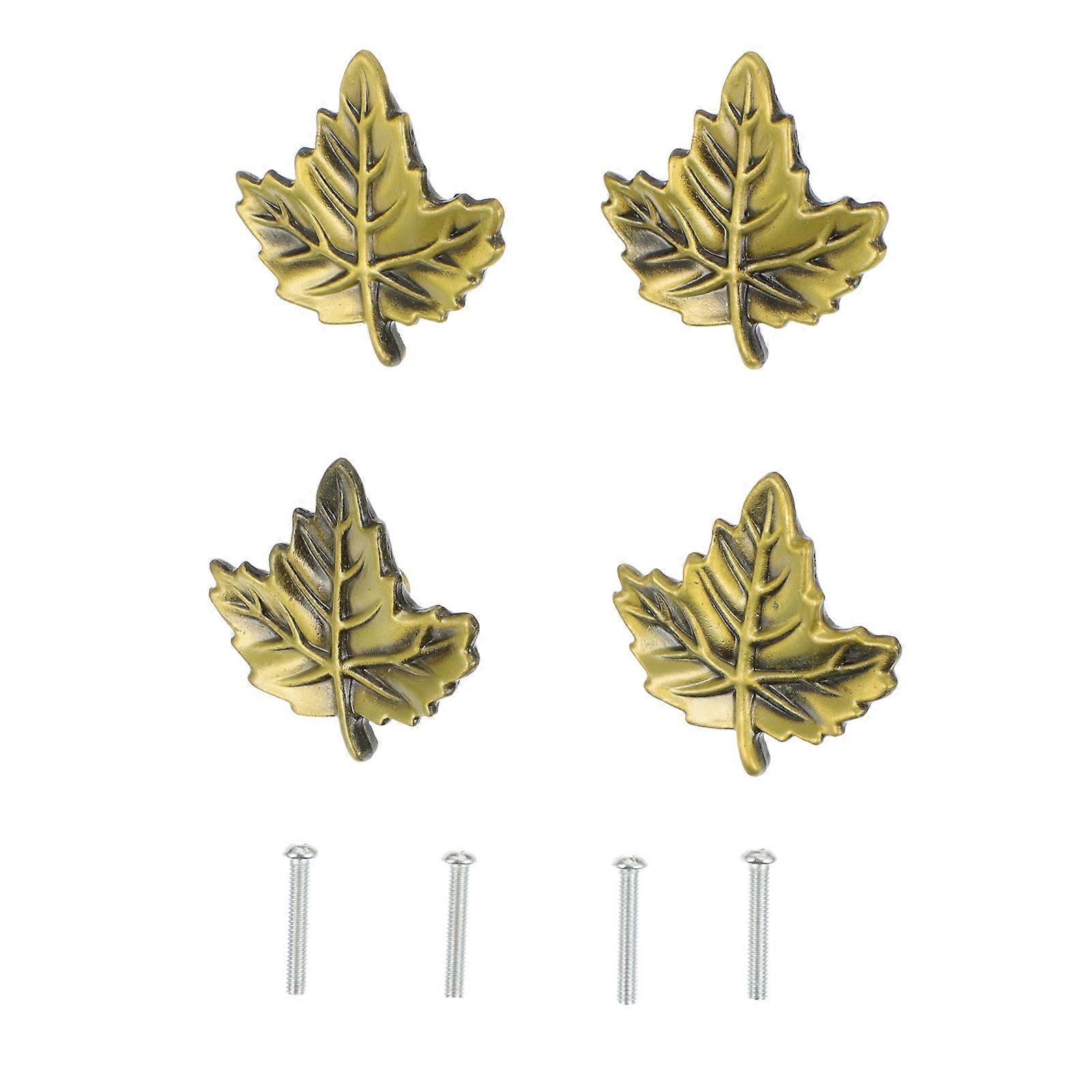 Cabinet Knobs Pull Handles Kitchen Drawer Handle Sturdy and Durable Maple Leaf 4Pcs