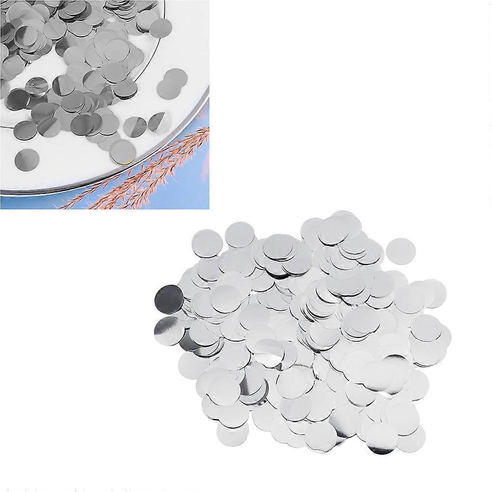 Glitter Confetti Circle Aluminium Foil Scatters Table Confetti Balloon Filler Decoration Party Supplies Silver 1Pack