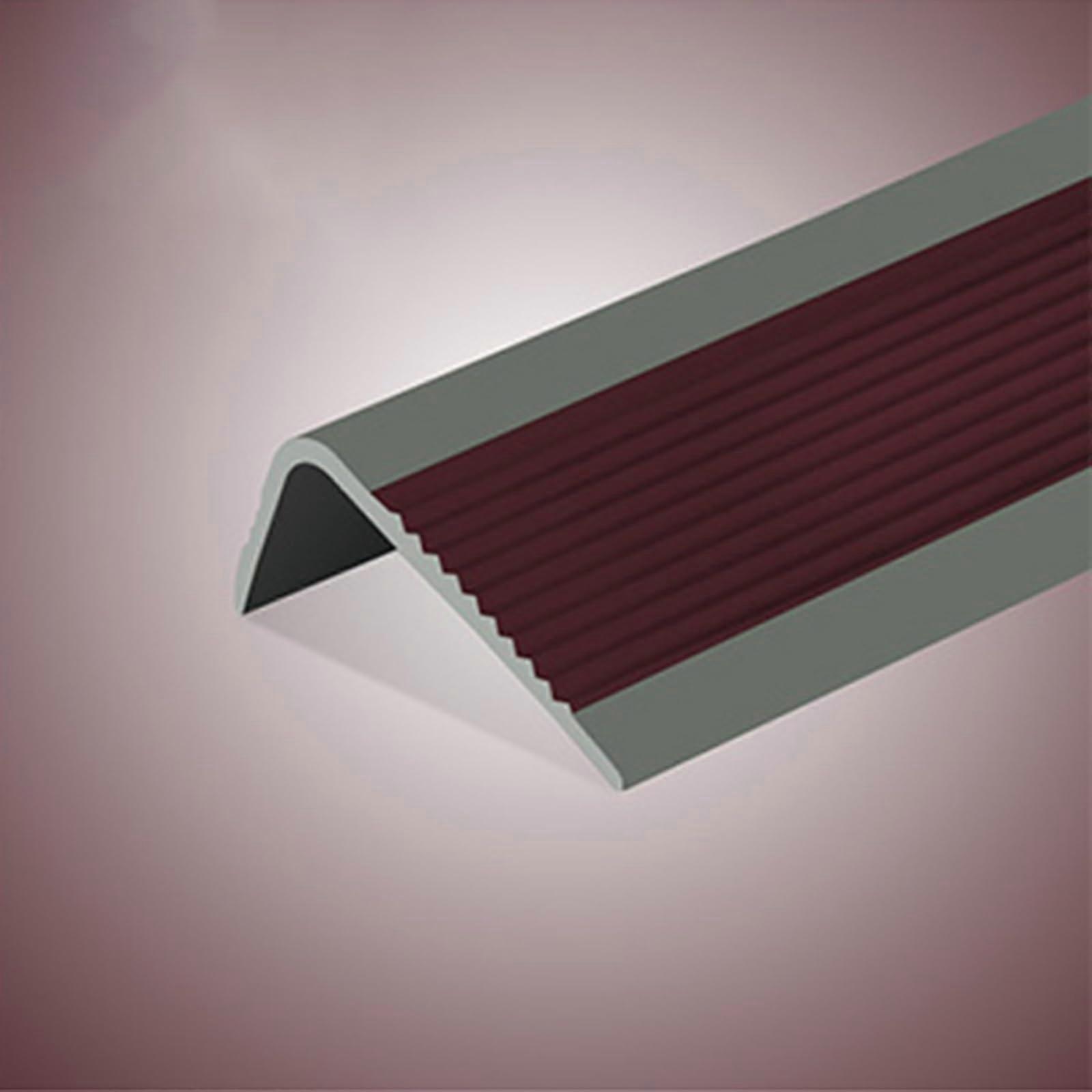 Stair Nosing Profile PVC L-Shape Non-Slip Edging 50 x 25 mm in Purple, 39in/1m Vinyl Stair Step Strips