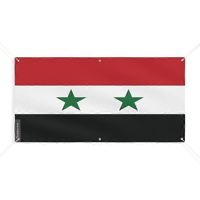 Syria Flag Banner 6 Grommets 40x80cm Polyester