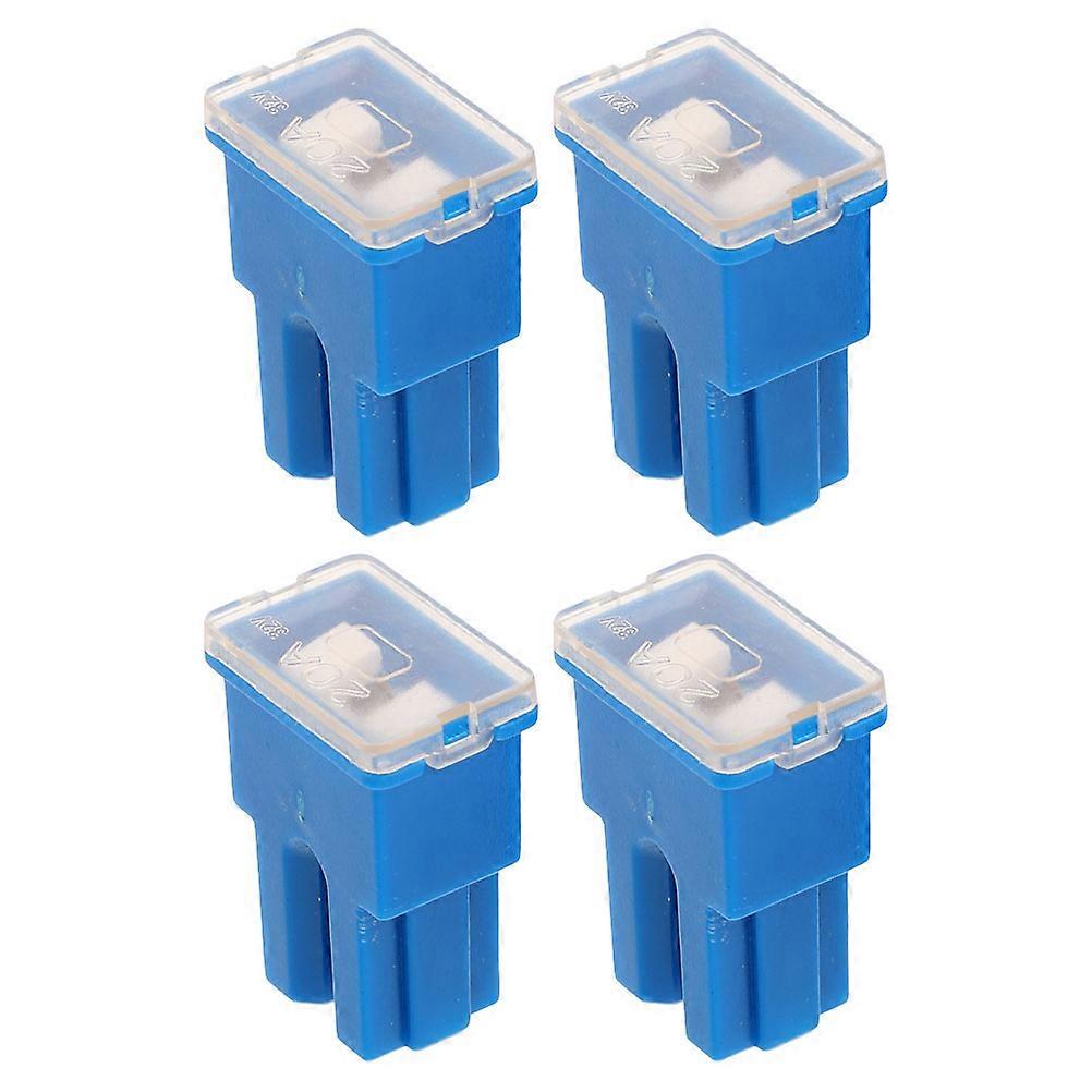 Car Tools Automotive Fuse Block With Insert Square Shape For Trucks Rv Marine Use 4Pack Blue Plastic Metal