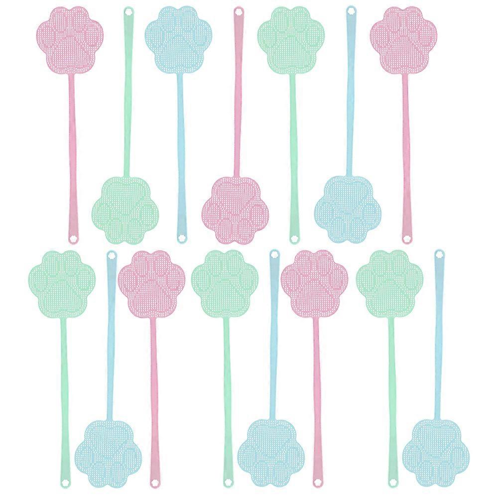 Convenient Fly Racket Daily Use Fly for Insect Killing Household Use Pink 15Pcs